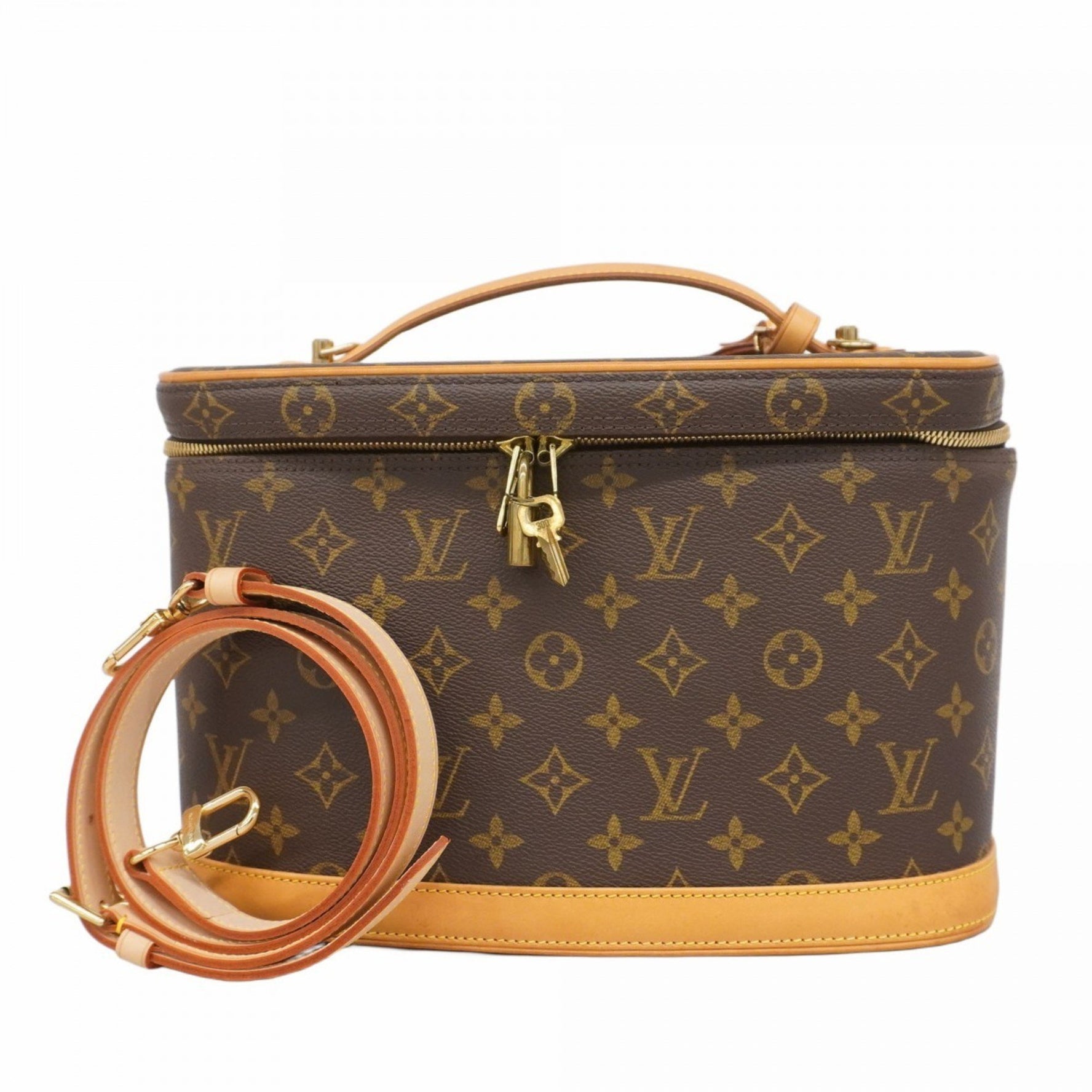 Louis Vuitton Monogram Nice Vanity Bag M47280 Brown Women's