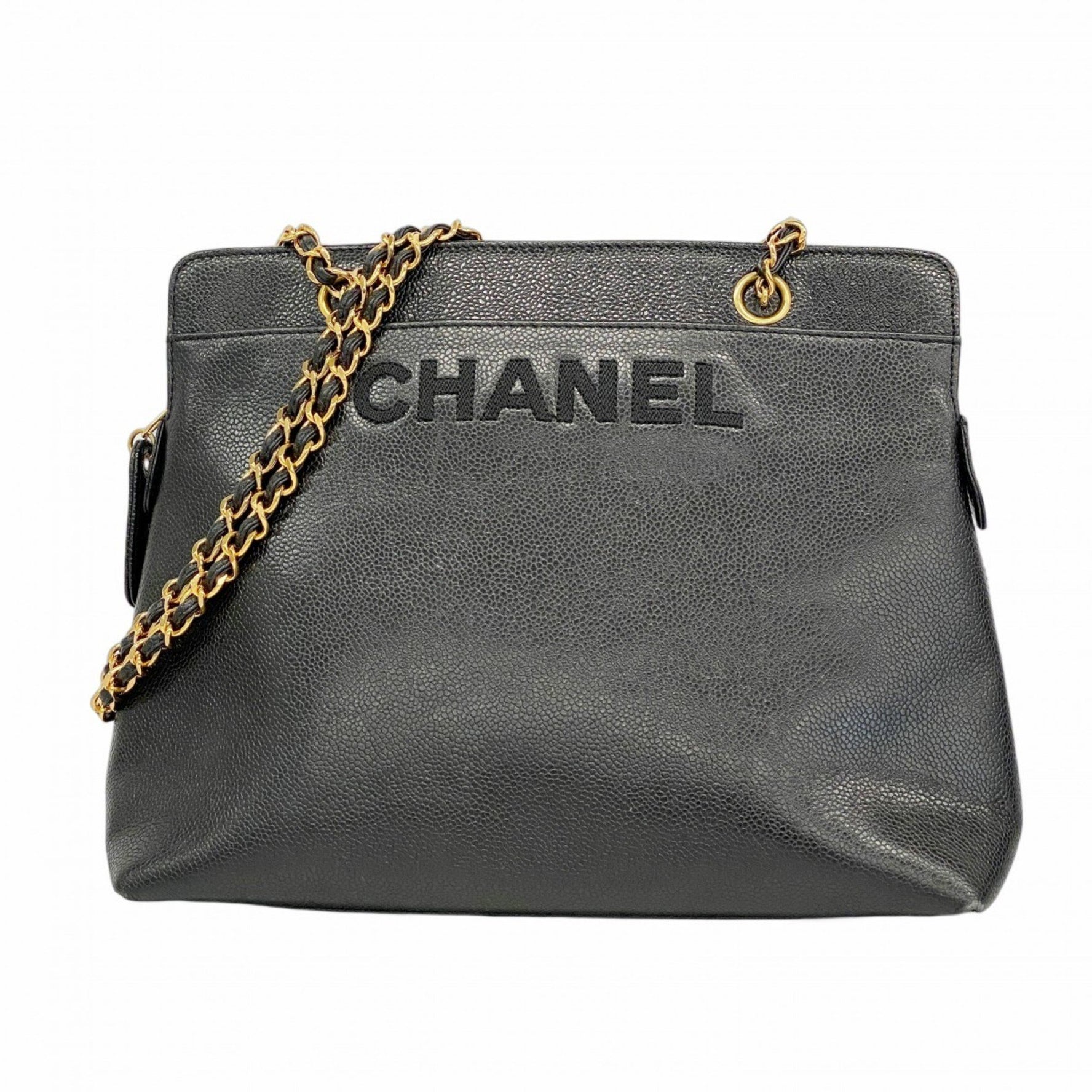 Chanel Shoulder Bag Chain Caviar Skin