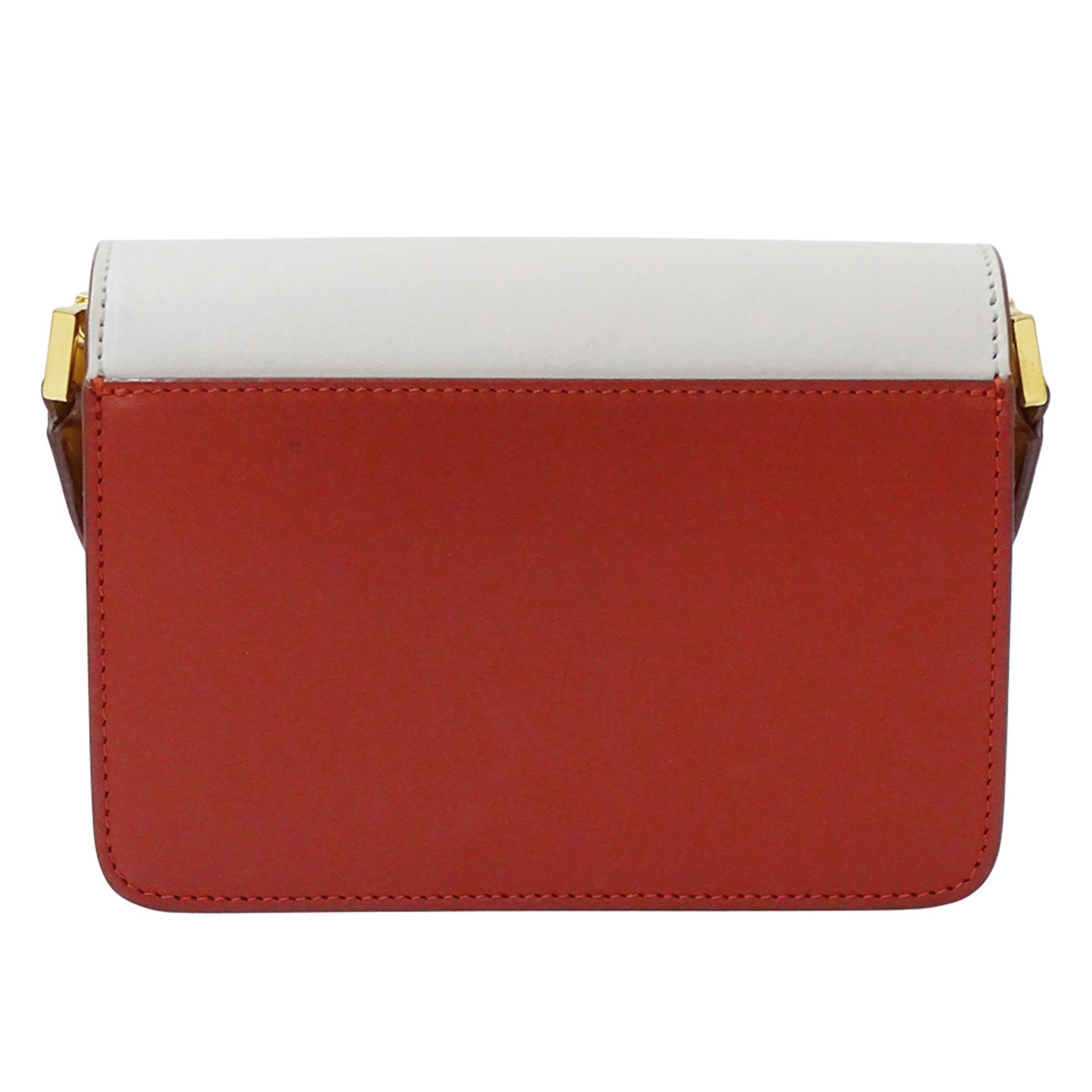 Marni bag ladies brand shoulder trunk leather red white yellow mini small crossbody