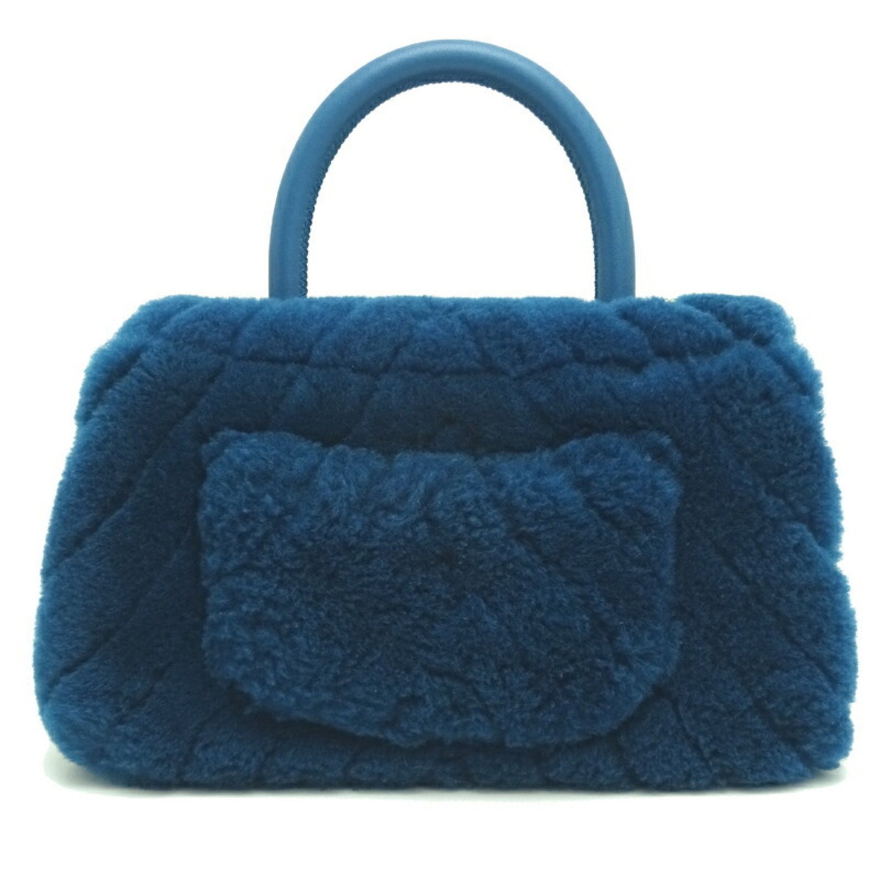 Chanel V-Stitch Coco Handle (XS) Chain Shoulder Bag, Mouton