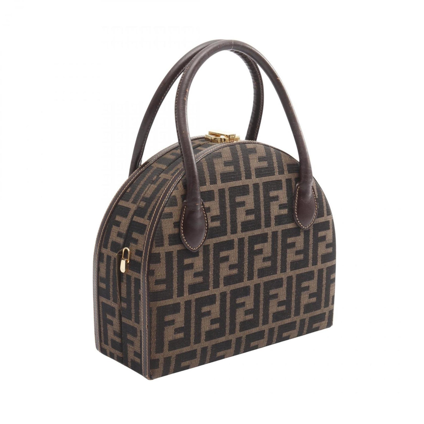 Fendi Zucca handbag, canvas and leather