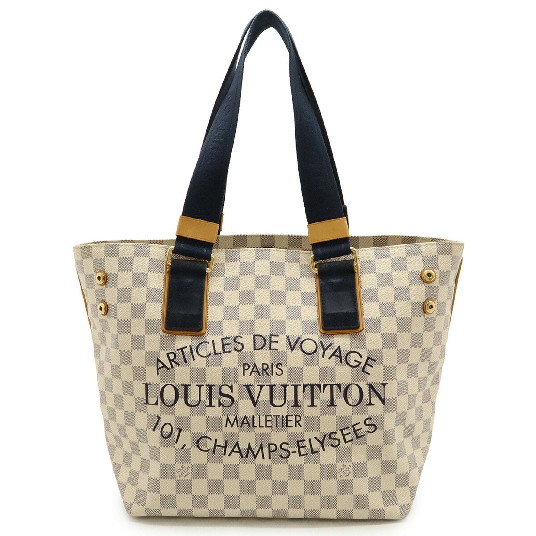 LOUIS VUITTON Damier Azur Plan Soleil Cabas PM Tote Bag/Shoulder Bag