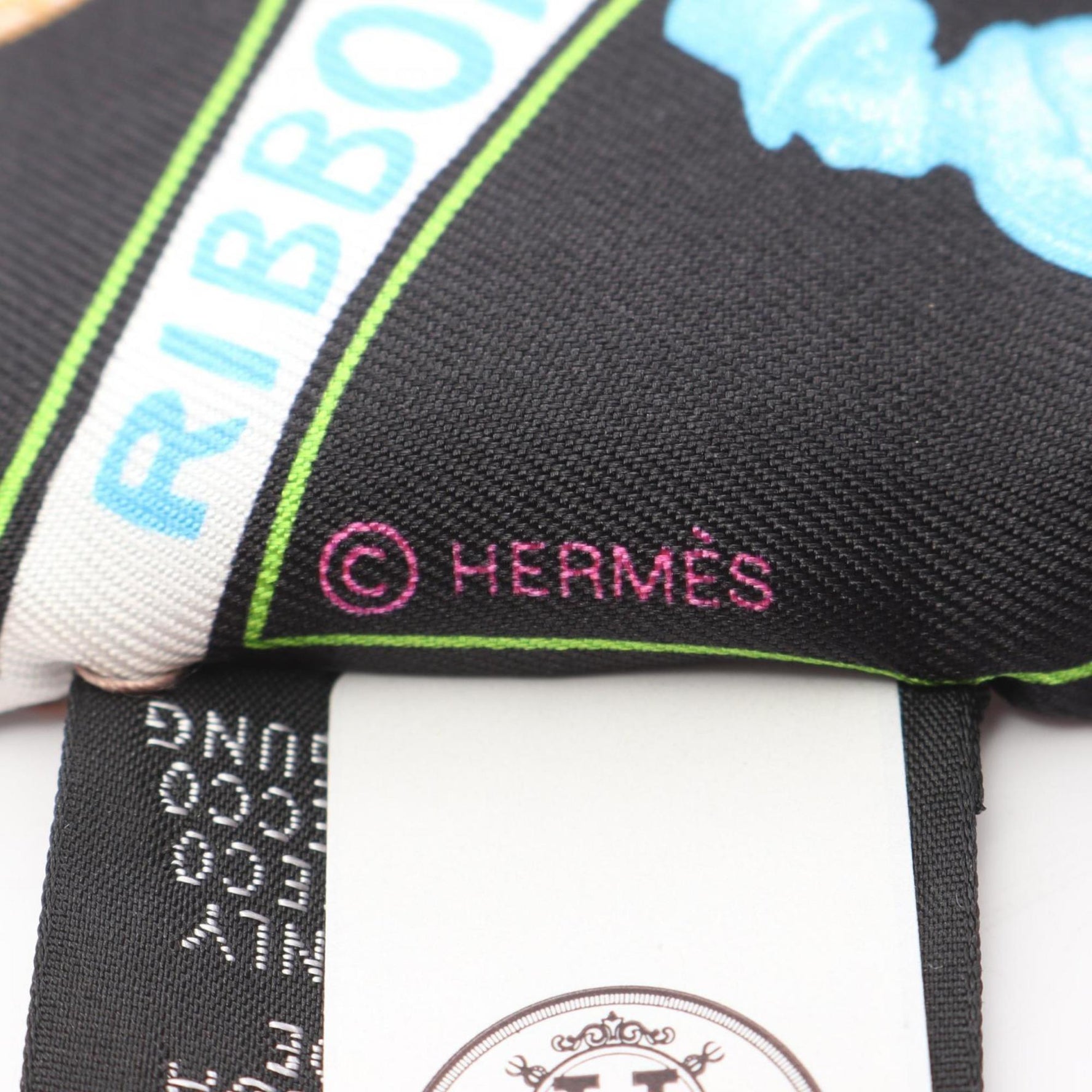 Hermes Hermès Twilly FUNNY ICE CREAM Silk Scarf in Black and Multicolor