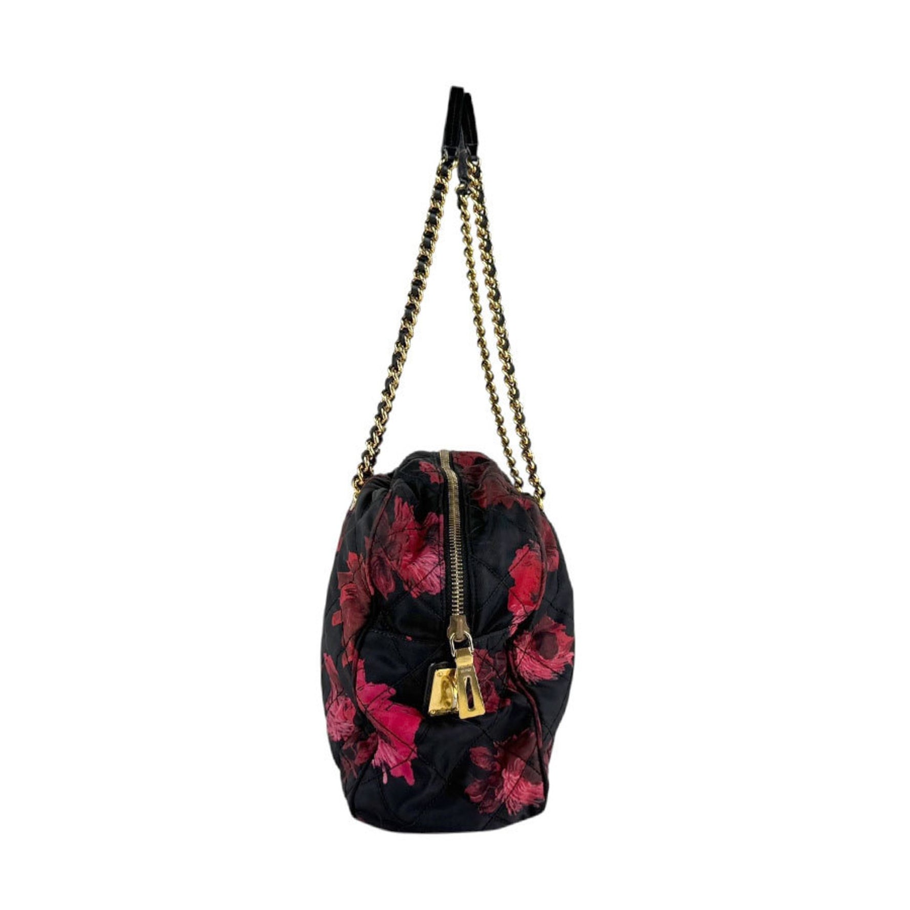 Prada PRADA Shoulder Bag Nylon Black x Red Women's z6689