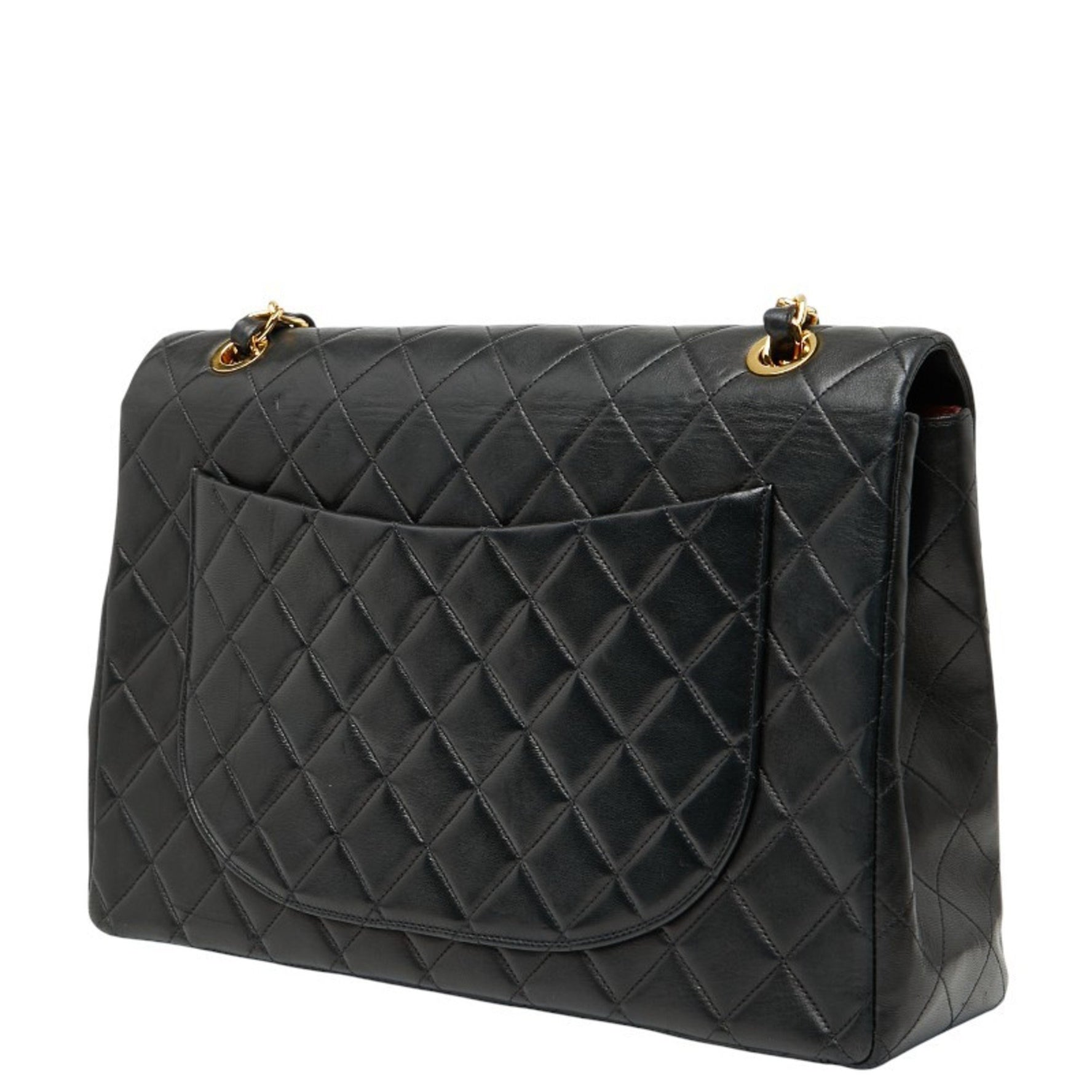 CHANEL Coco Mark Deca Matelasse 34 Crossbody Chain Shoulder Bag in Leather