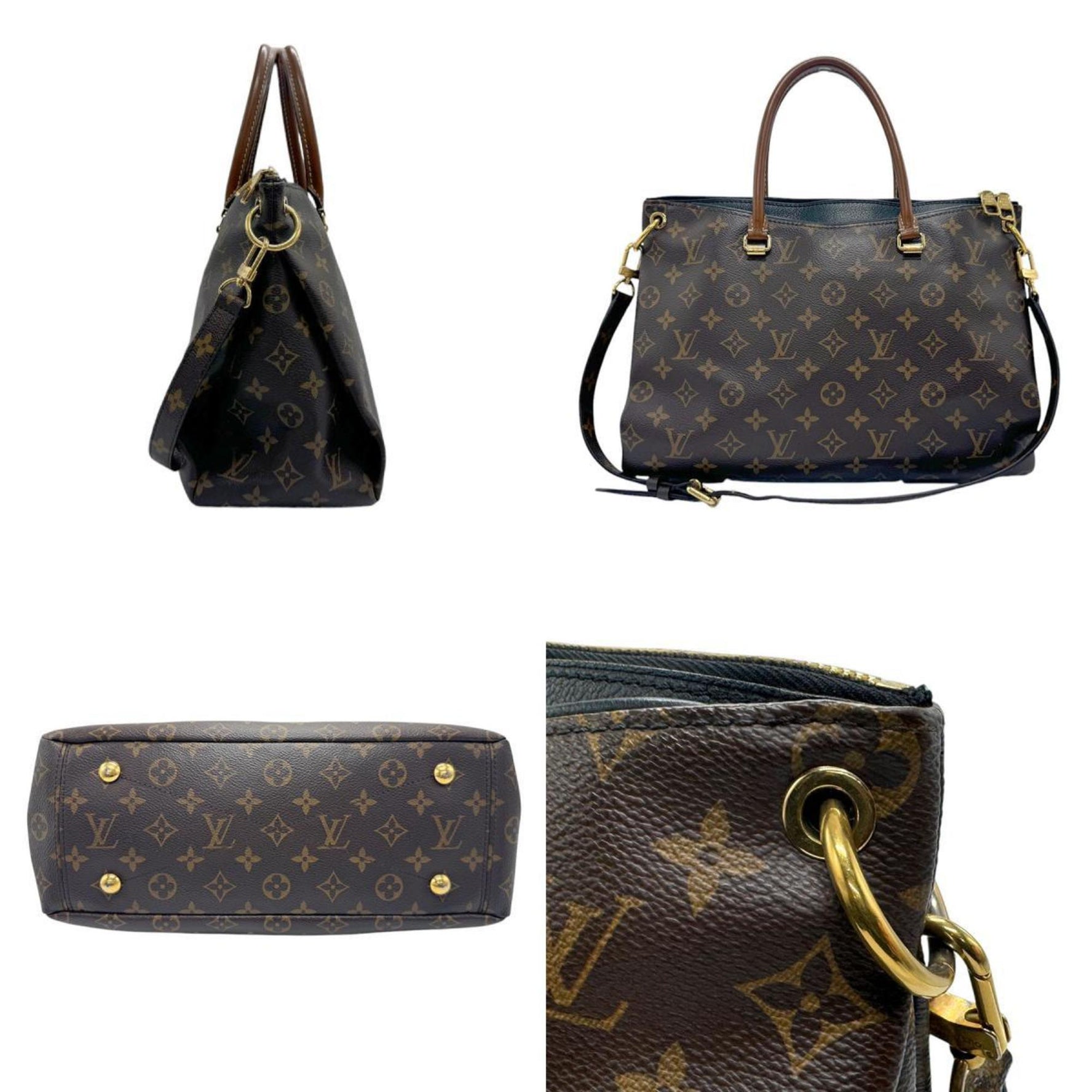 Louis Vuitton LOUIS VUITTON Shoulder Bag Handbag Monogram Pallas MM Canvas Noir Women's M41064 z3060