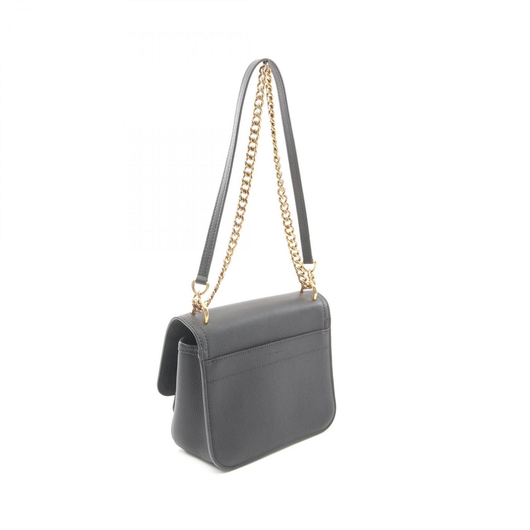 Louis Vuitton Lockme Chain Shoulder Bag, Leather, Black
