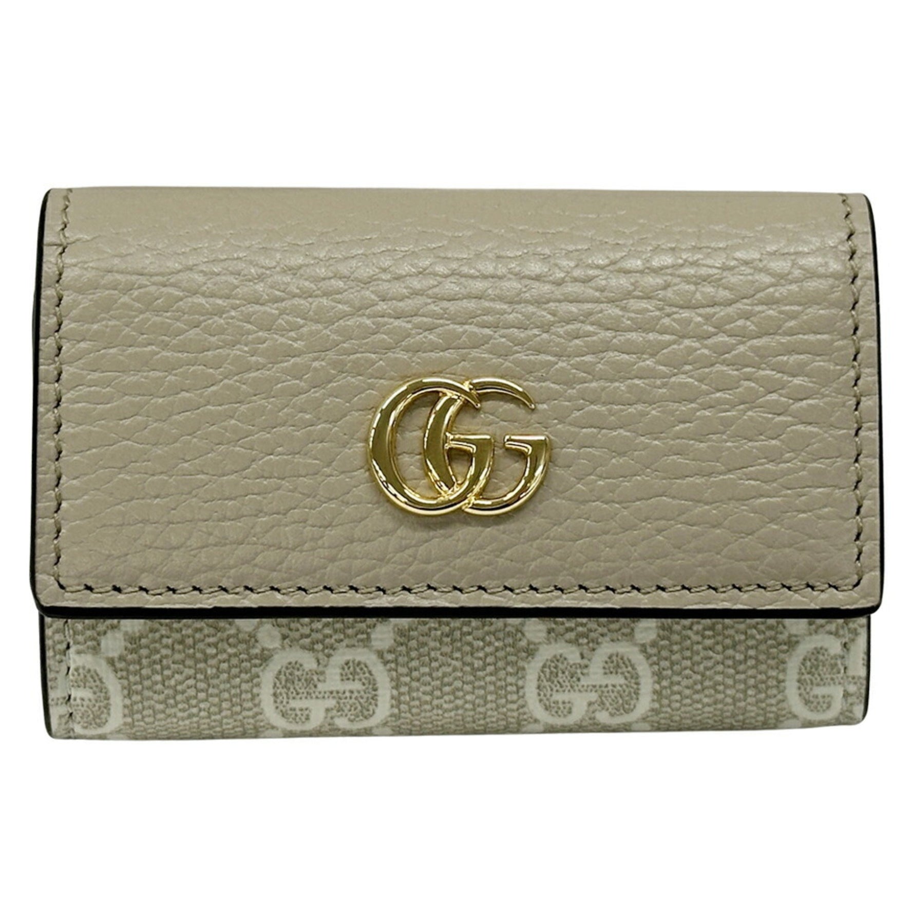 GUCCI Key Case Primarmont GG Supreme, Supreme Canvas, Beige, White, Greige, 6 Rings