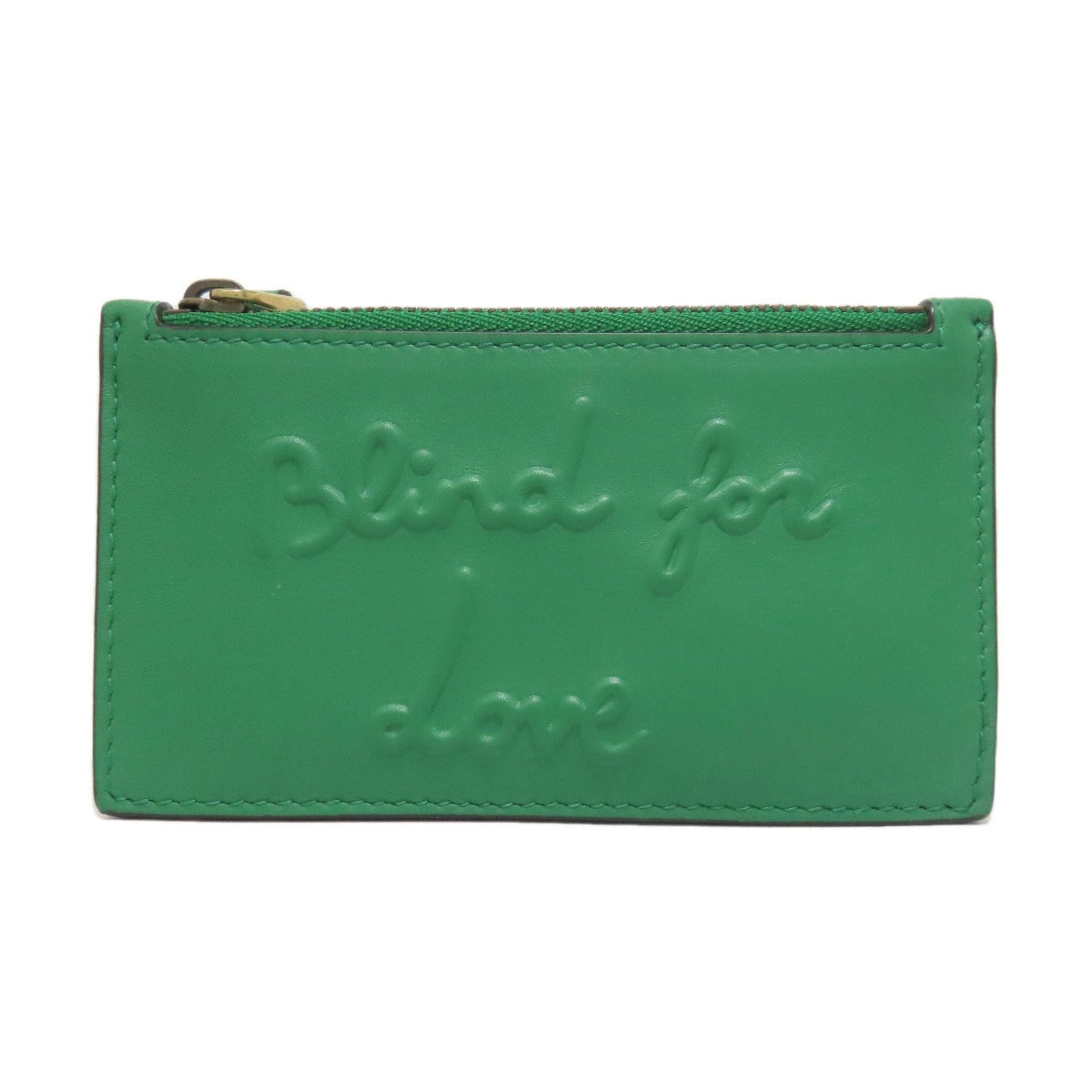 Gucci Coin/Business Card Case/Card Case Embossed Calfskin Wallet/Coin