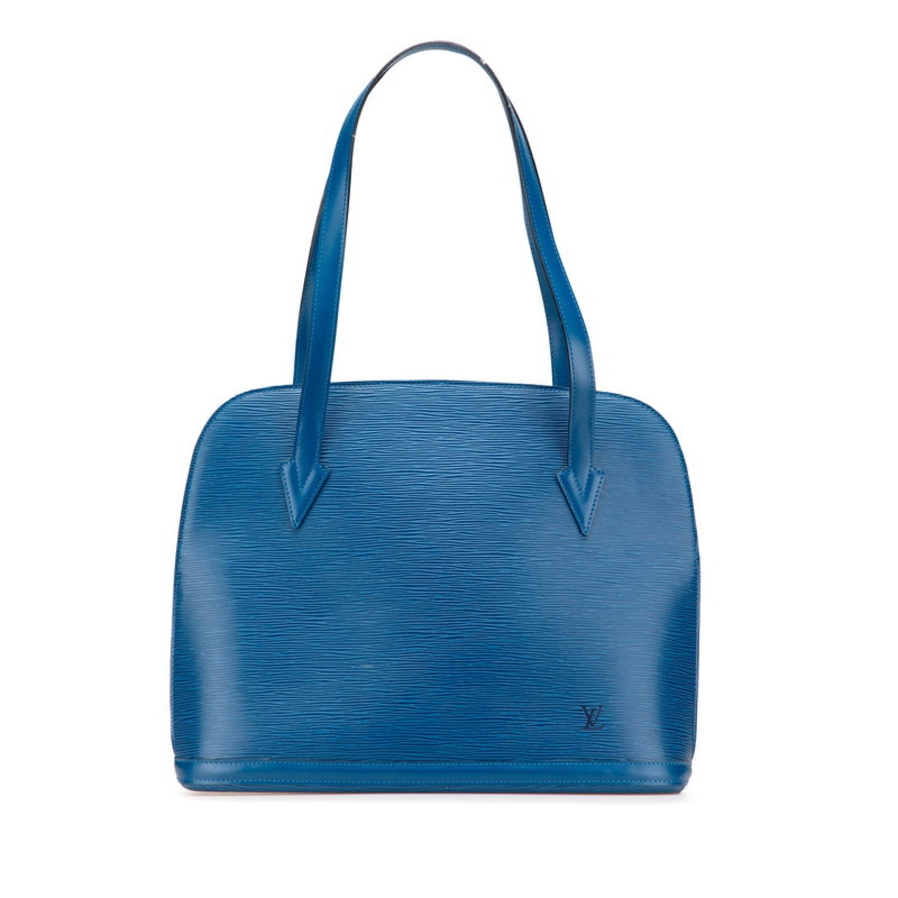 Louis Vuitton Epi Lussac One-Shoulder Bag Tote Toledo Blue Leather LOUIS VUITTON