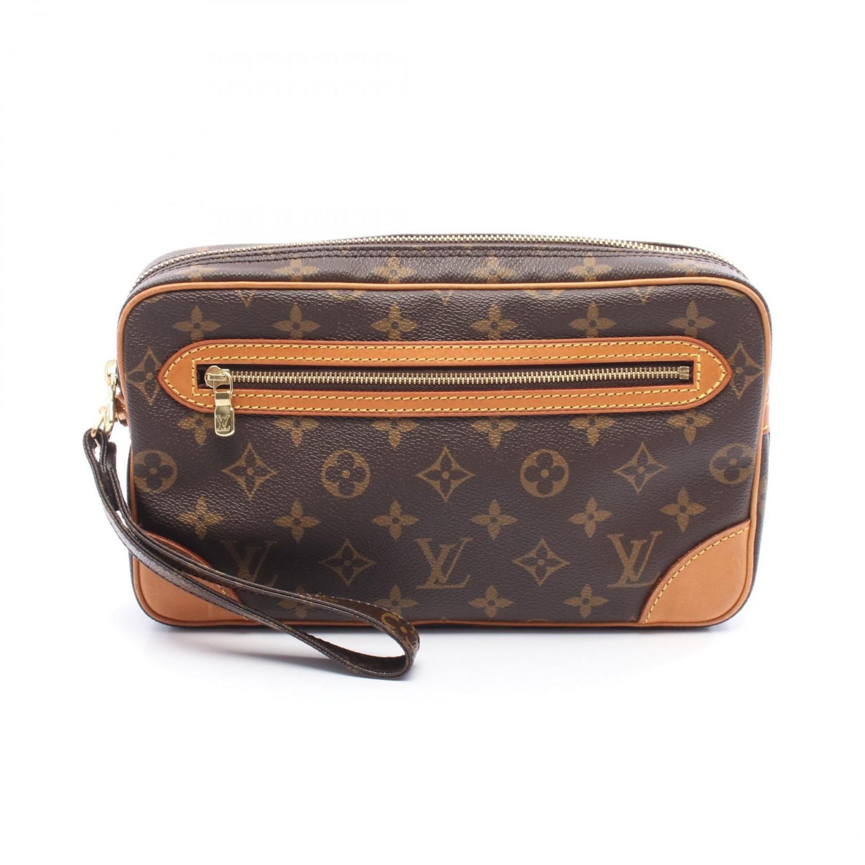 Louis Vuitton Marly Dragonne PM Second Bag/Clutch Bag in Coated Canvas and Leather with Monogram Pattern, Women