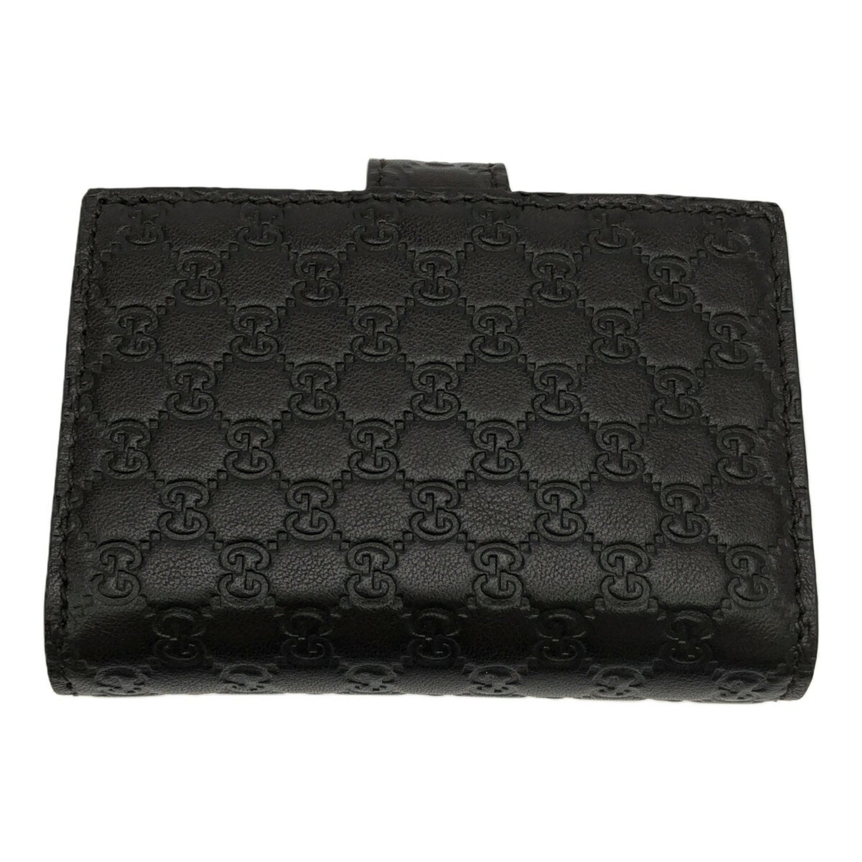 GUCCI Card Case Holder Micro Shima Holds 10 Cards Brown GG Mikunigaoka Store