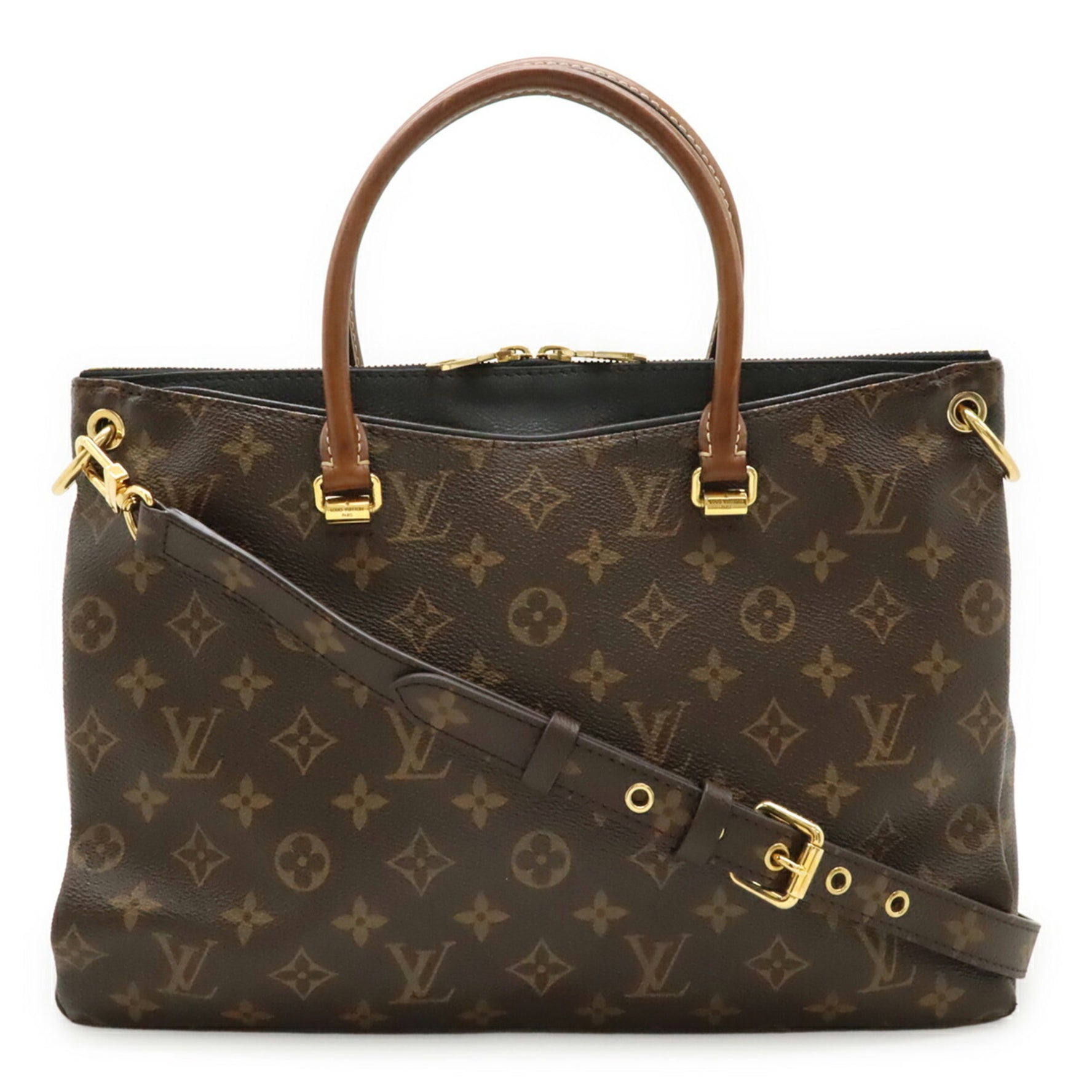 LOUIS VUITTON Monogram Pallas Handbag/Shoulder Bag in Noir Black