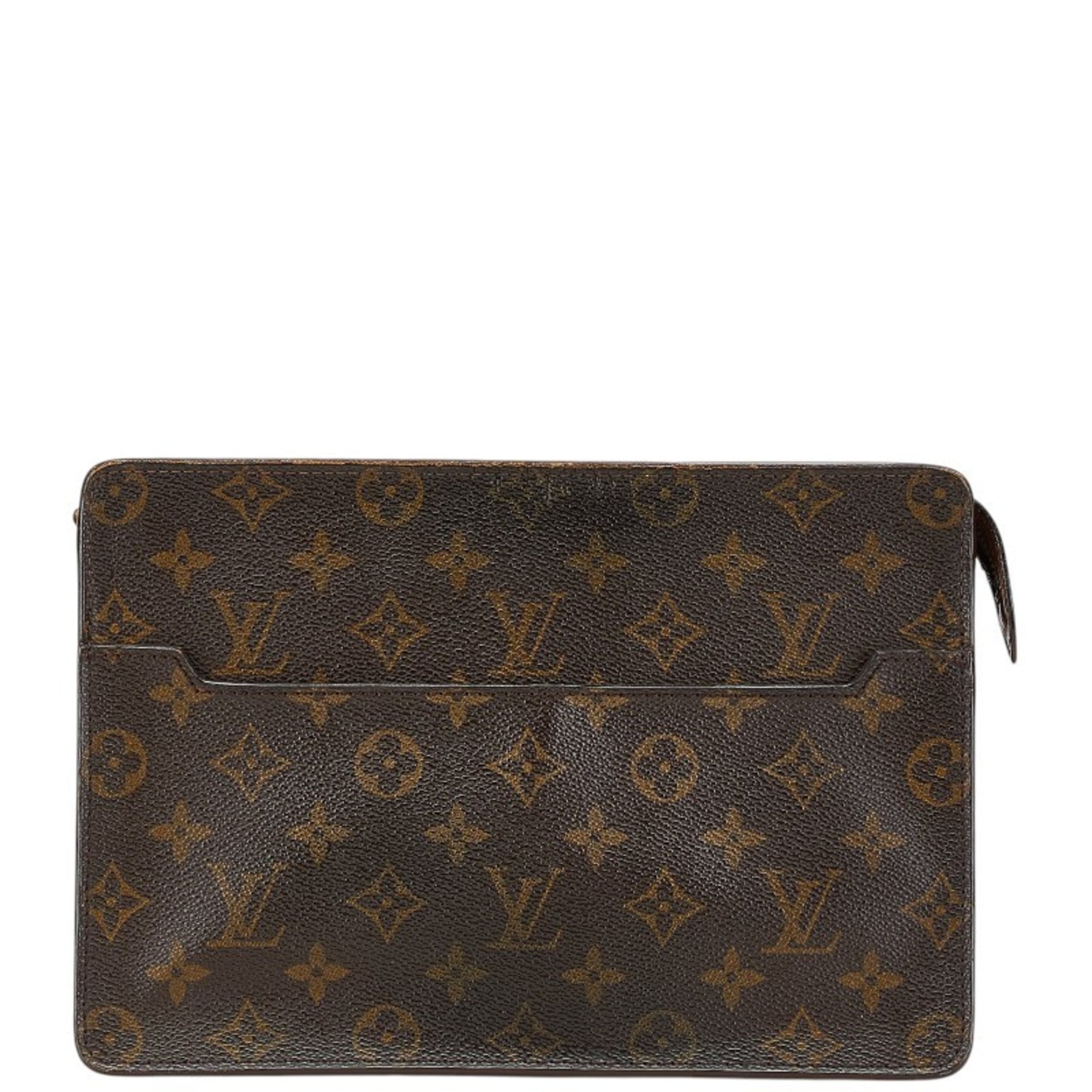 Louis Vuitton Monogram Pochette Homme Second Bag Clutch PVC Leather