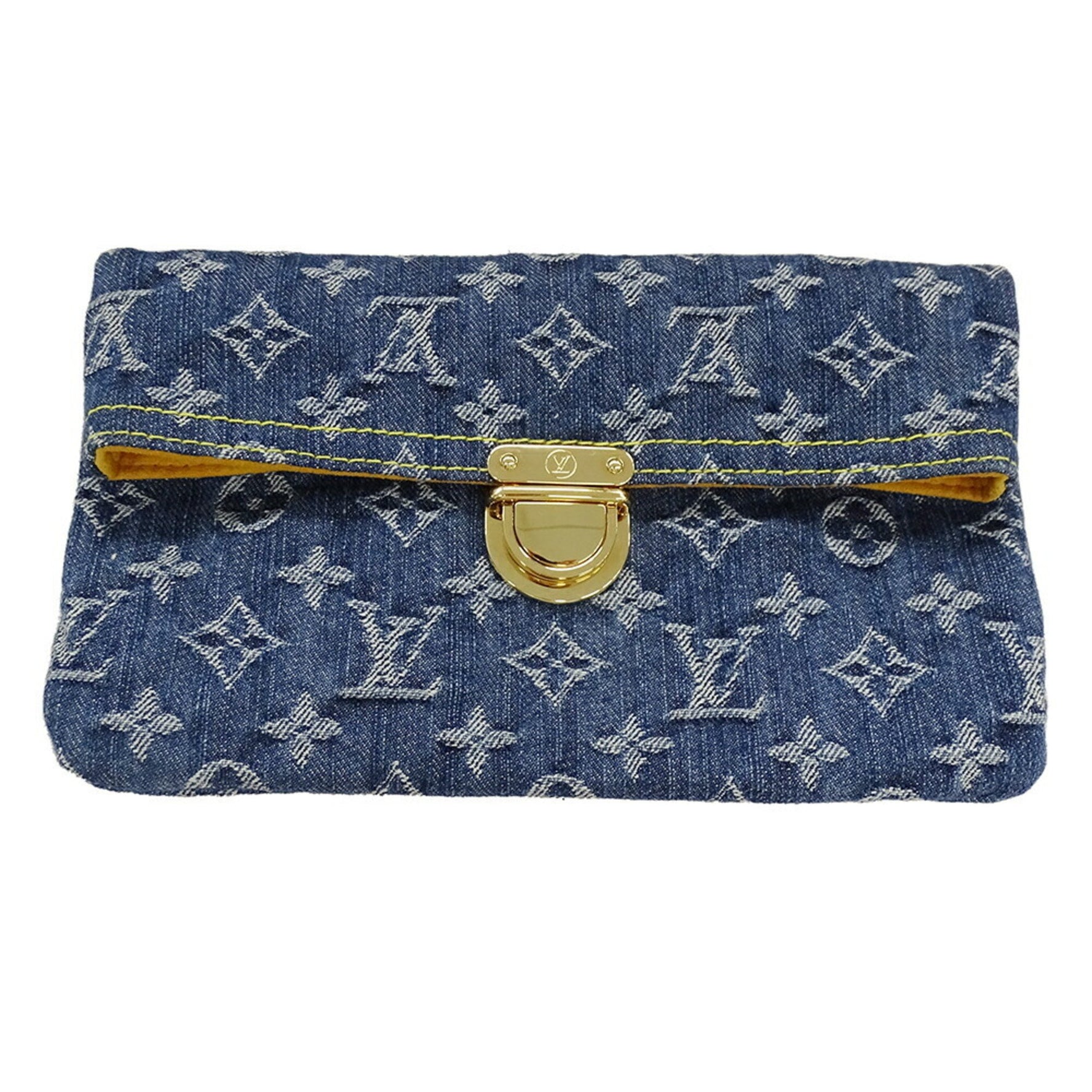 Louis Vuitton Monogram Denim Clutch Bag/Pouch/Pochette in