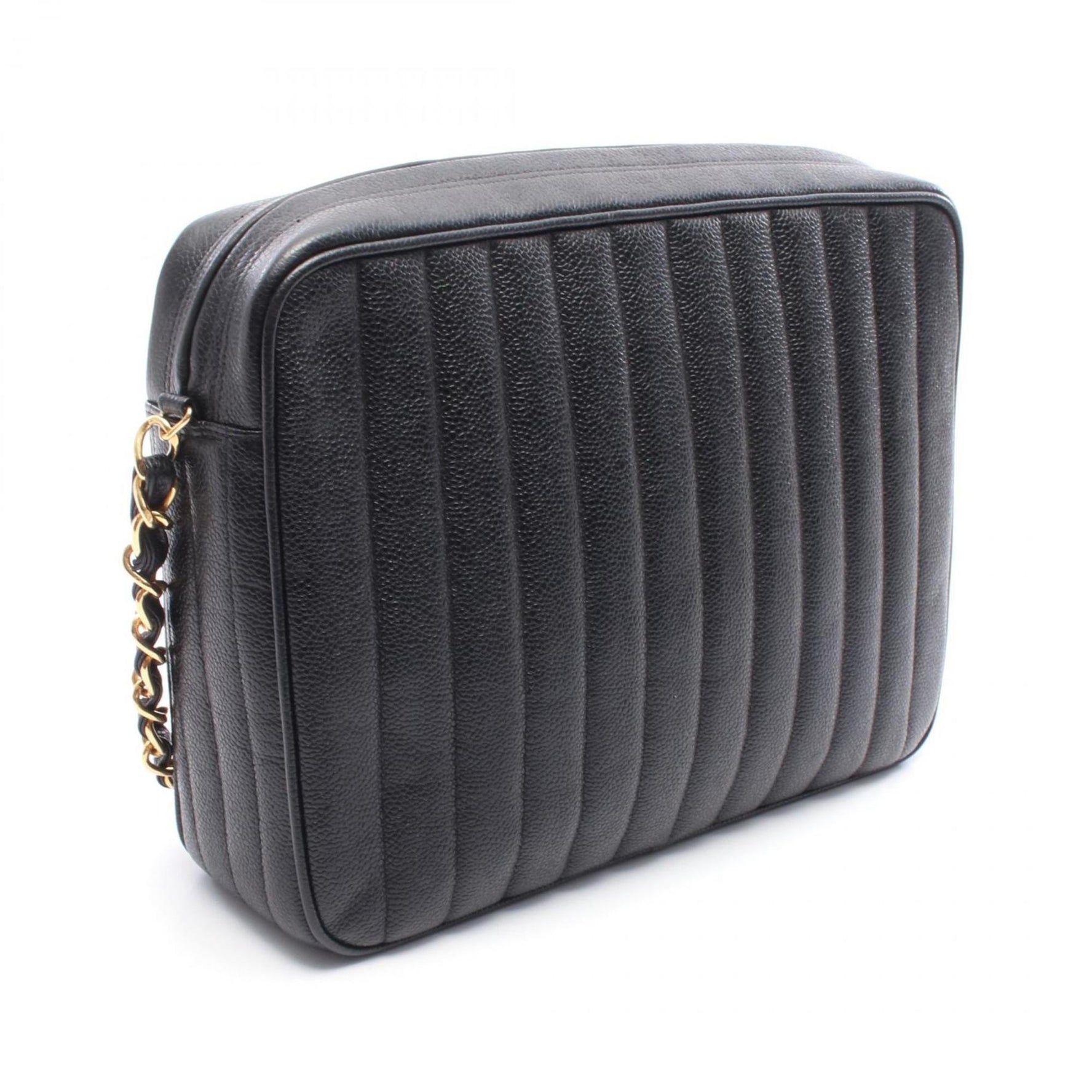CHANEL Mademoiselle Deka Coco Mark Shoulder Bag in Grained Calfskin Leather