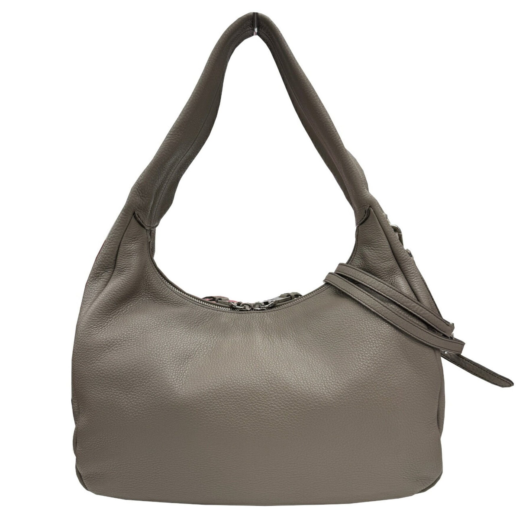 PRADA Prada Shoulder Bag 1BC134 Leather Grey Vitello Phoenix Women's