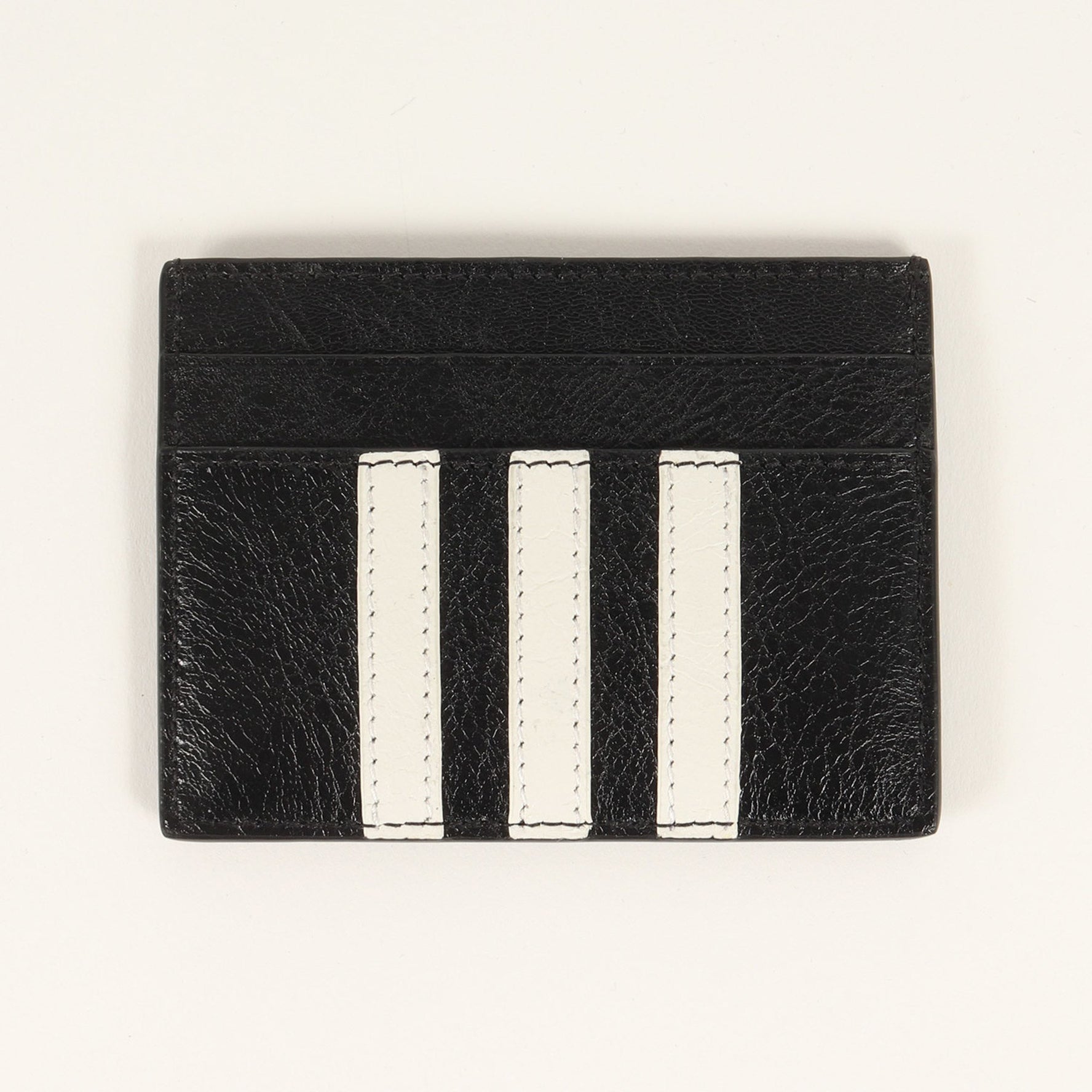 BALENCIAGA adidas Trefoil Leather Card Case (721895) Black Collaboration