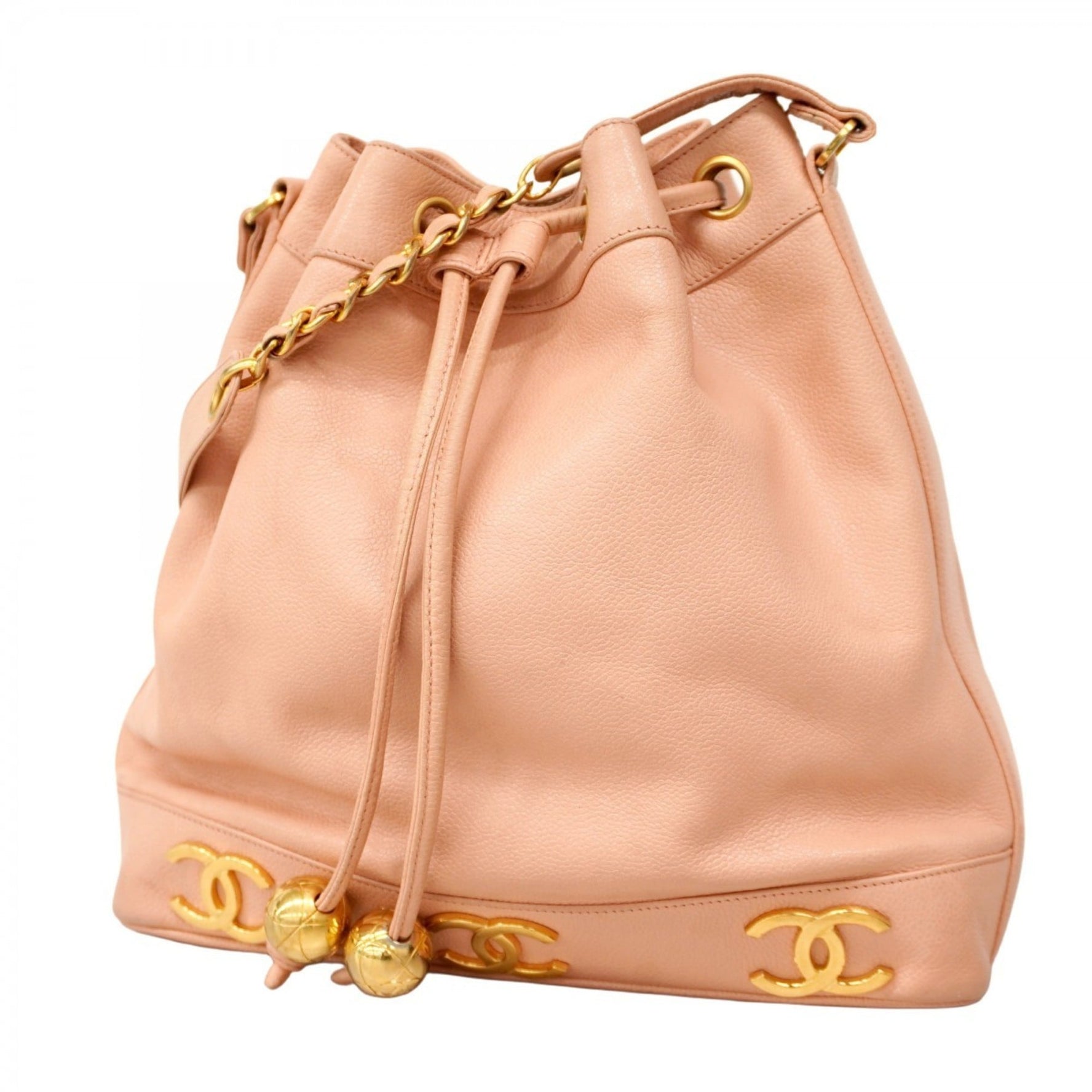 Chanel Triple Coco Chain Shoulder Bag in Caviar Skin