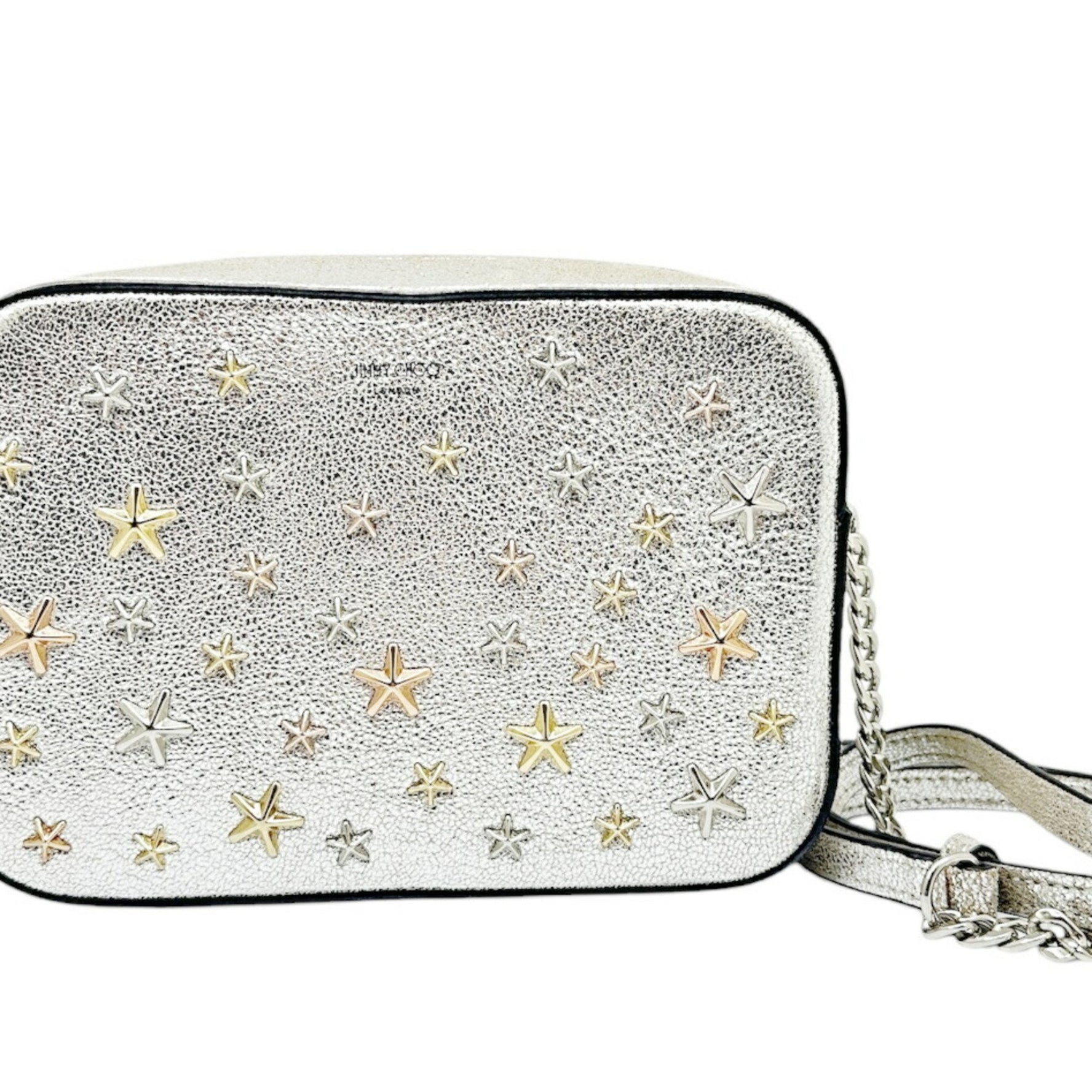 JIMMY CHOO Shoulder Bag Leather Studs Star