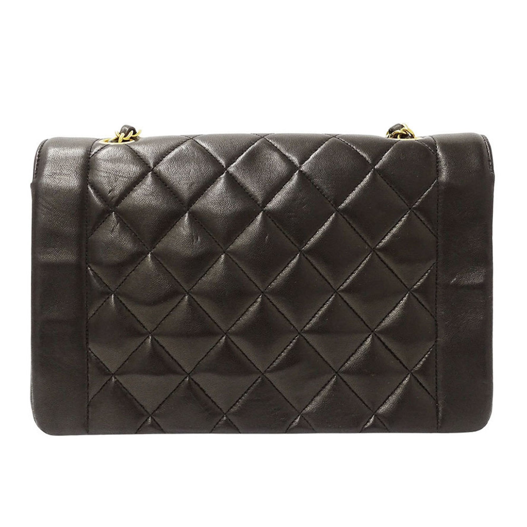 CHANEL Diana Shoulder Bag, Lambskin with Gold Hardware and Chain Strap