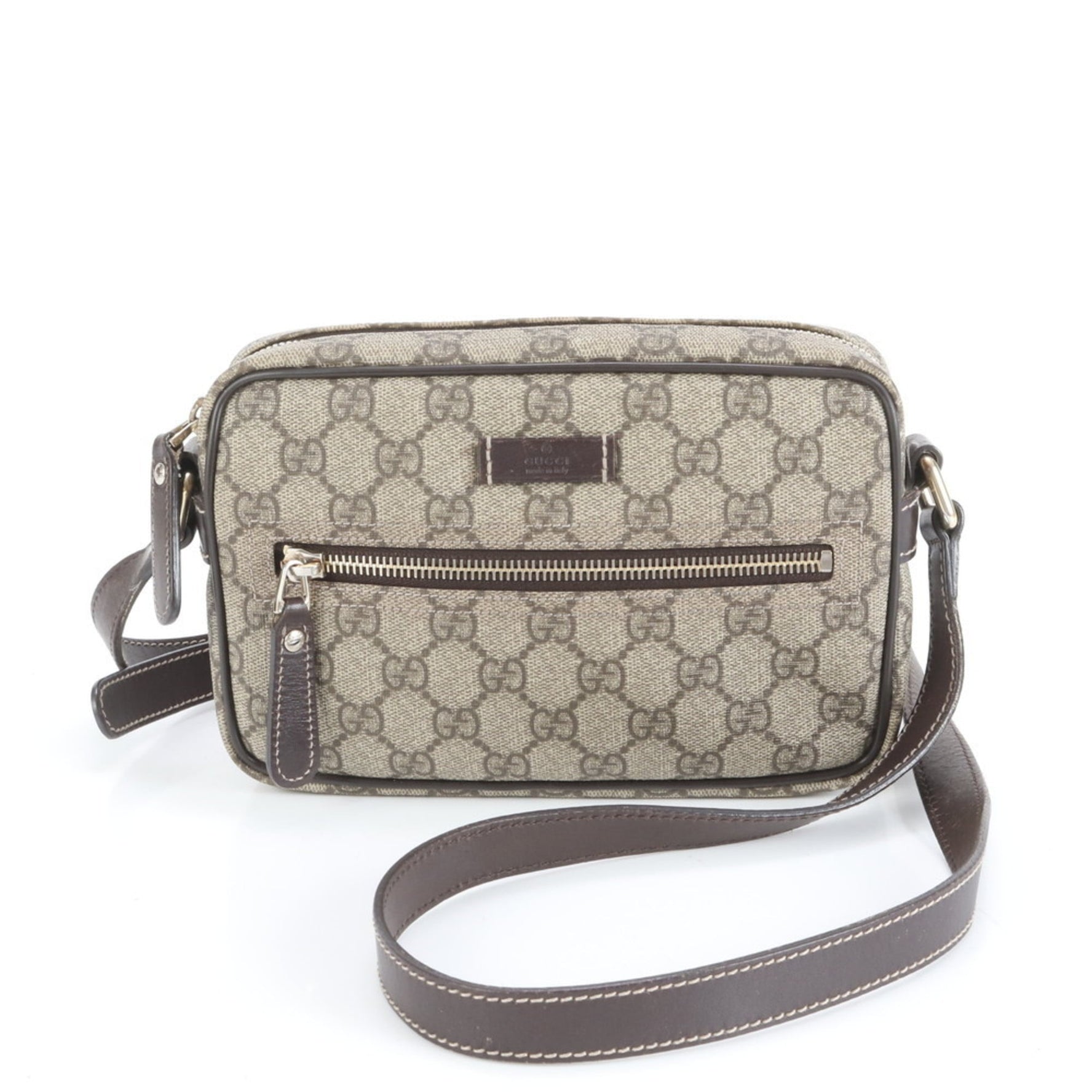 Gucci GG Supreme Leather Shoulder Bag, Crossbody Messenger