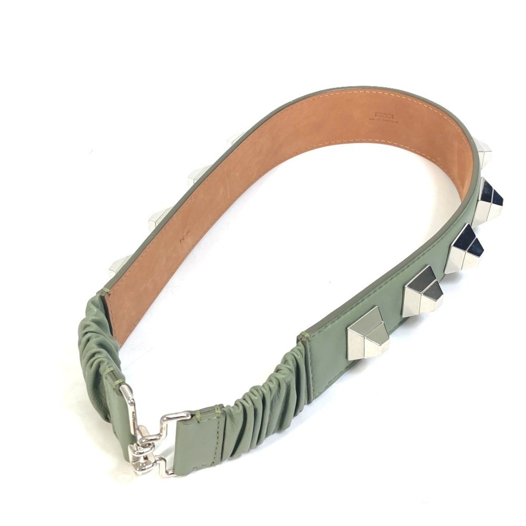 FENDI Studded Waist Belt in Leather