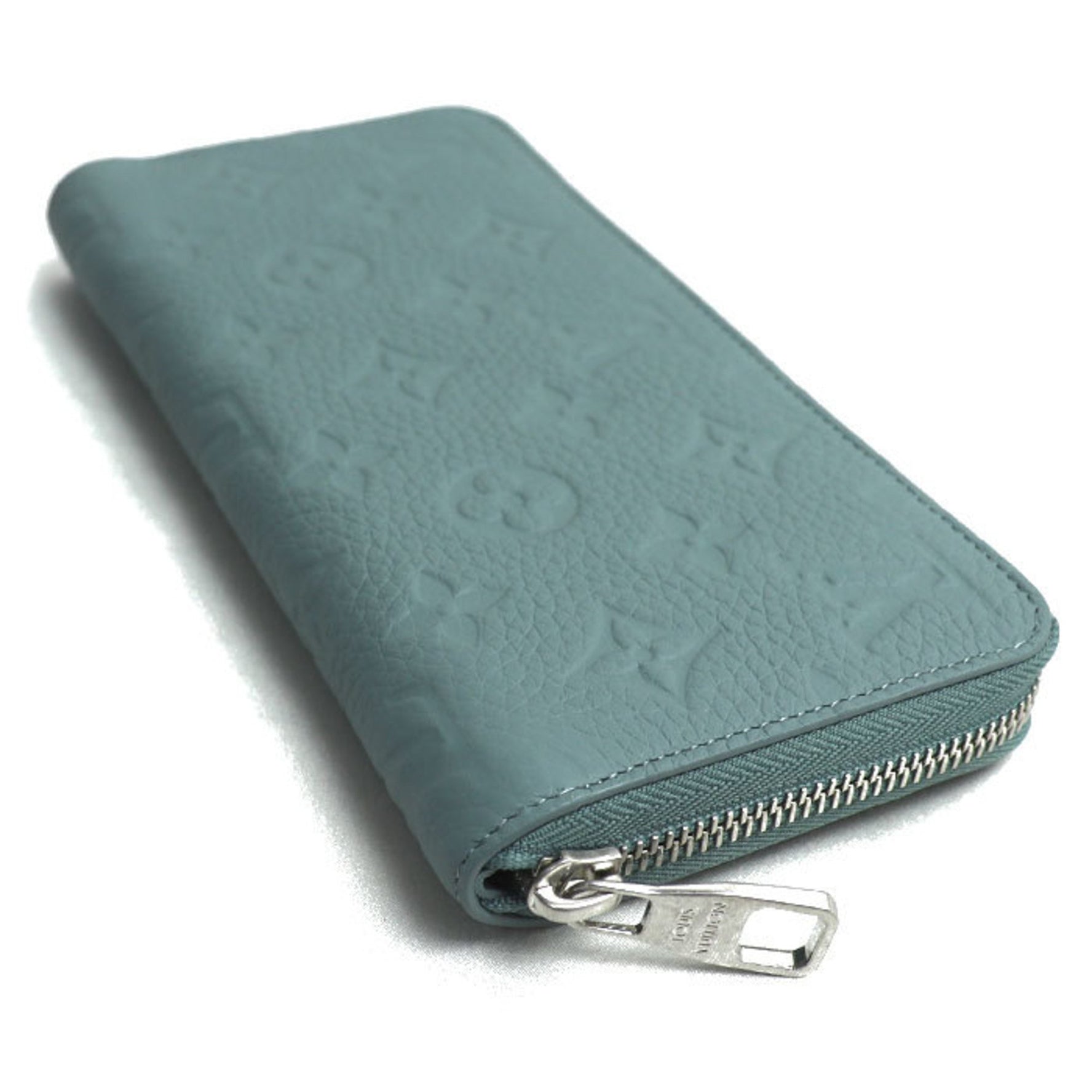 Louis Vuitton Zippy Wallet Horizontal Long Round Taurillon Leather Misty Lake IC Chip