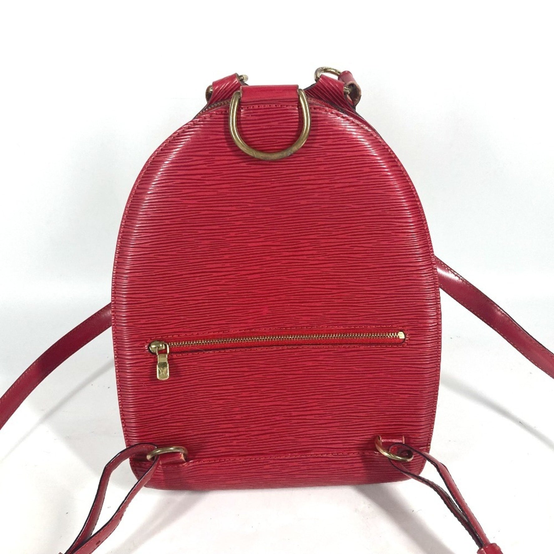 Louis Vuitton Epi Mabillon Backpack Rucksack Leather Castilian Red