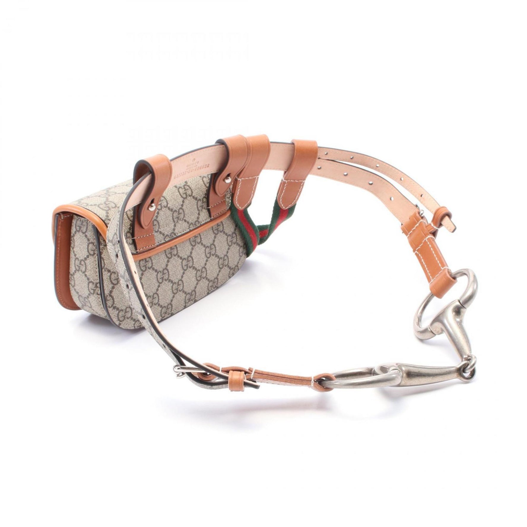 Gucci Bamboo 1947 Mini Belt Bag, Waist Body Coated Canvas and Leather, Beige Brown