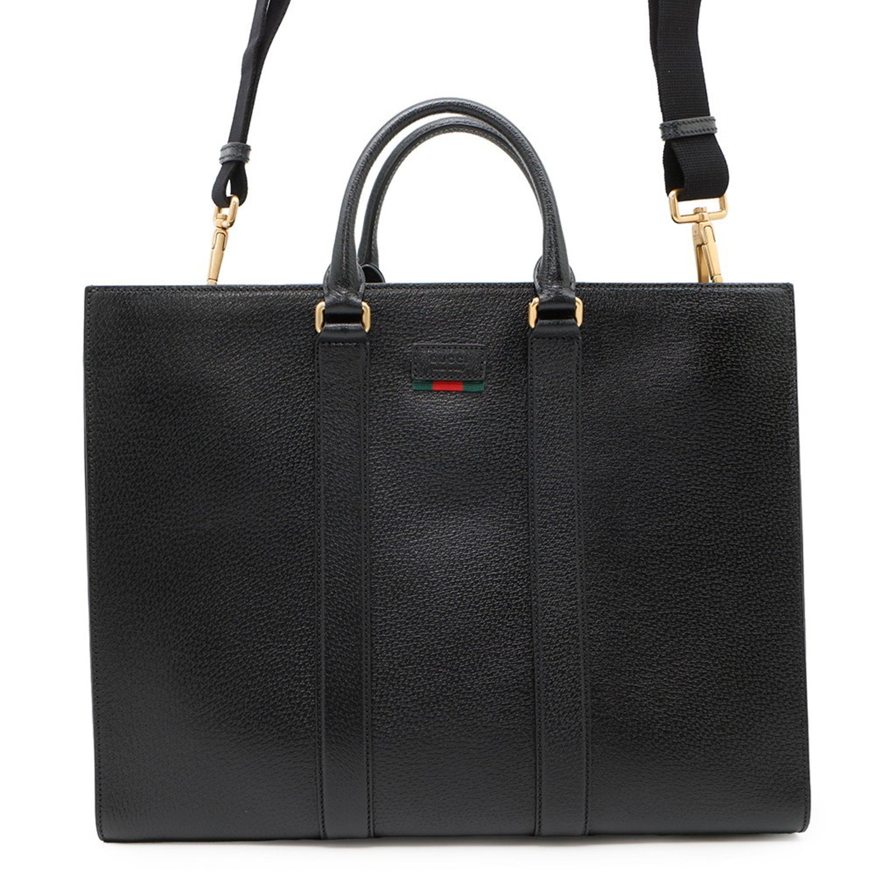 Gucci Leather Tote Bag GUCCI 2-way Shoulder Black