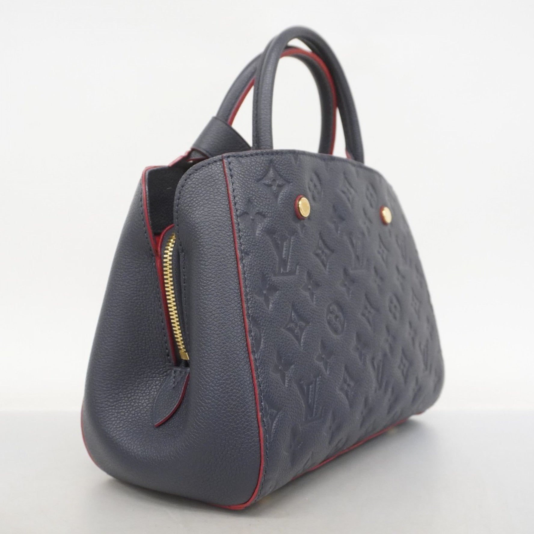 Louis Vuitton Monogram Empreinte Montaigne BB Handbag Marine Rouge Bag