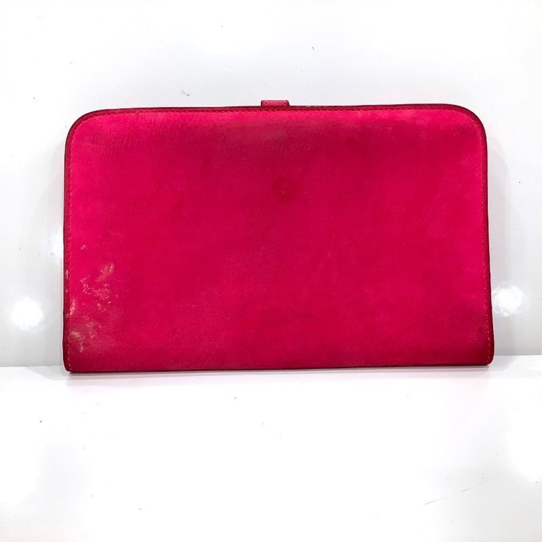 Hermès Dogon GM Rose Shocking Wallet (Missing Coin Purse), Pink, J Stamp