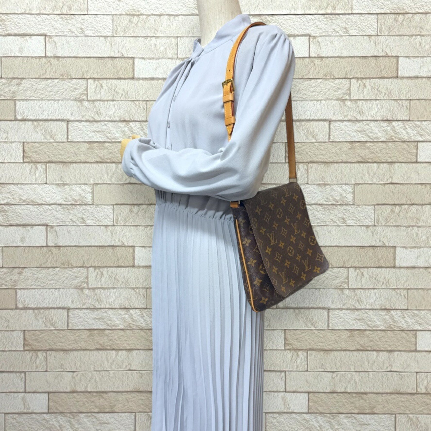 Louis Vuitton Musette Salsa Monogram Shoulder Bag Canvas M51258 Brown Women's LOUIS VUITTON