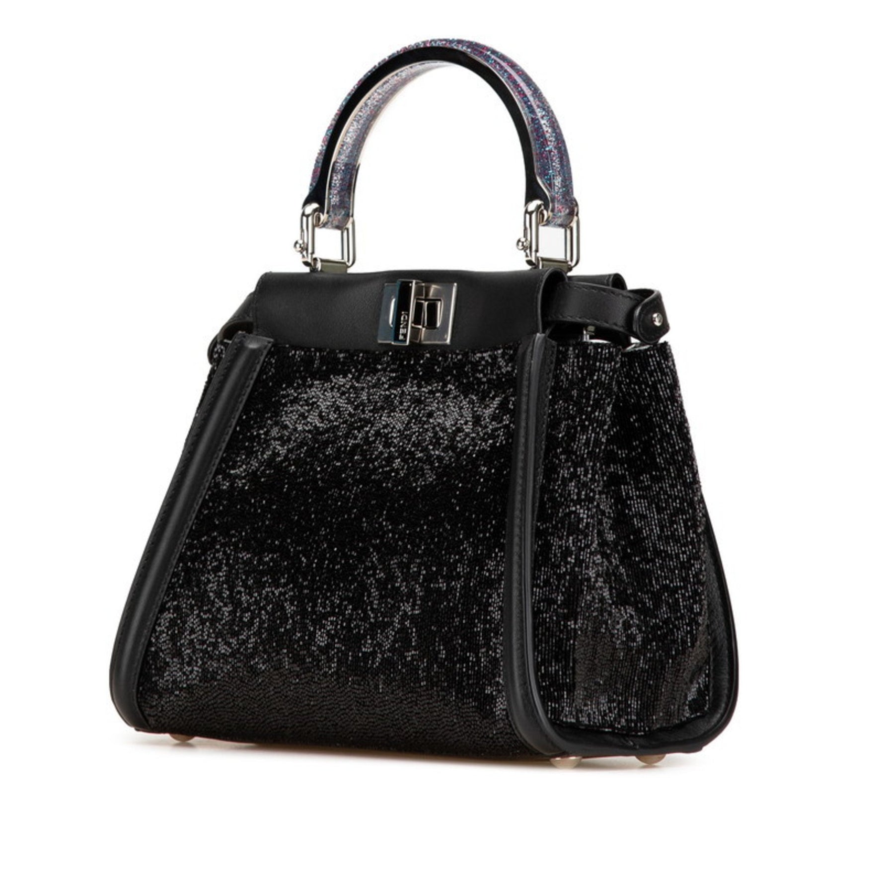 Fendi Mini Peekaboo Iconic Shoulder/Handbag, Beaded Leather