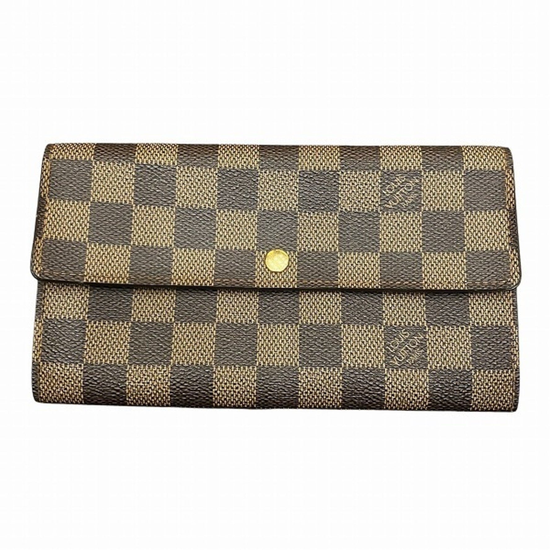 Louis Vuitton Damier Pochette Porto Monnaie Credit N61725 Long Wallet for Men and Women