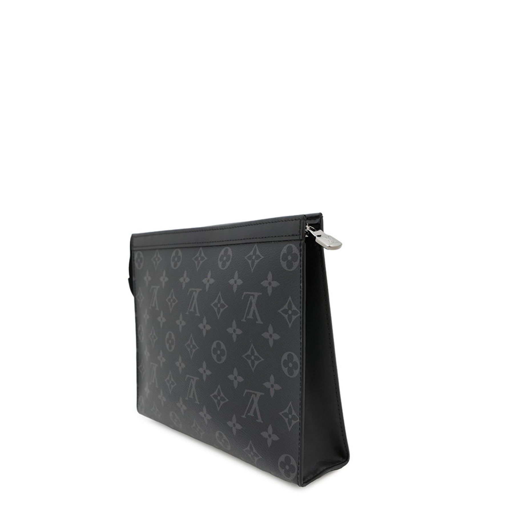 Louis Vuitton Monogram Eclipse Pochette Voyage MM Clutch Bag M61692 LOUIS VUITTON Black
