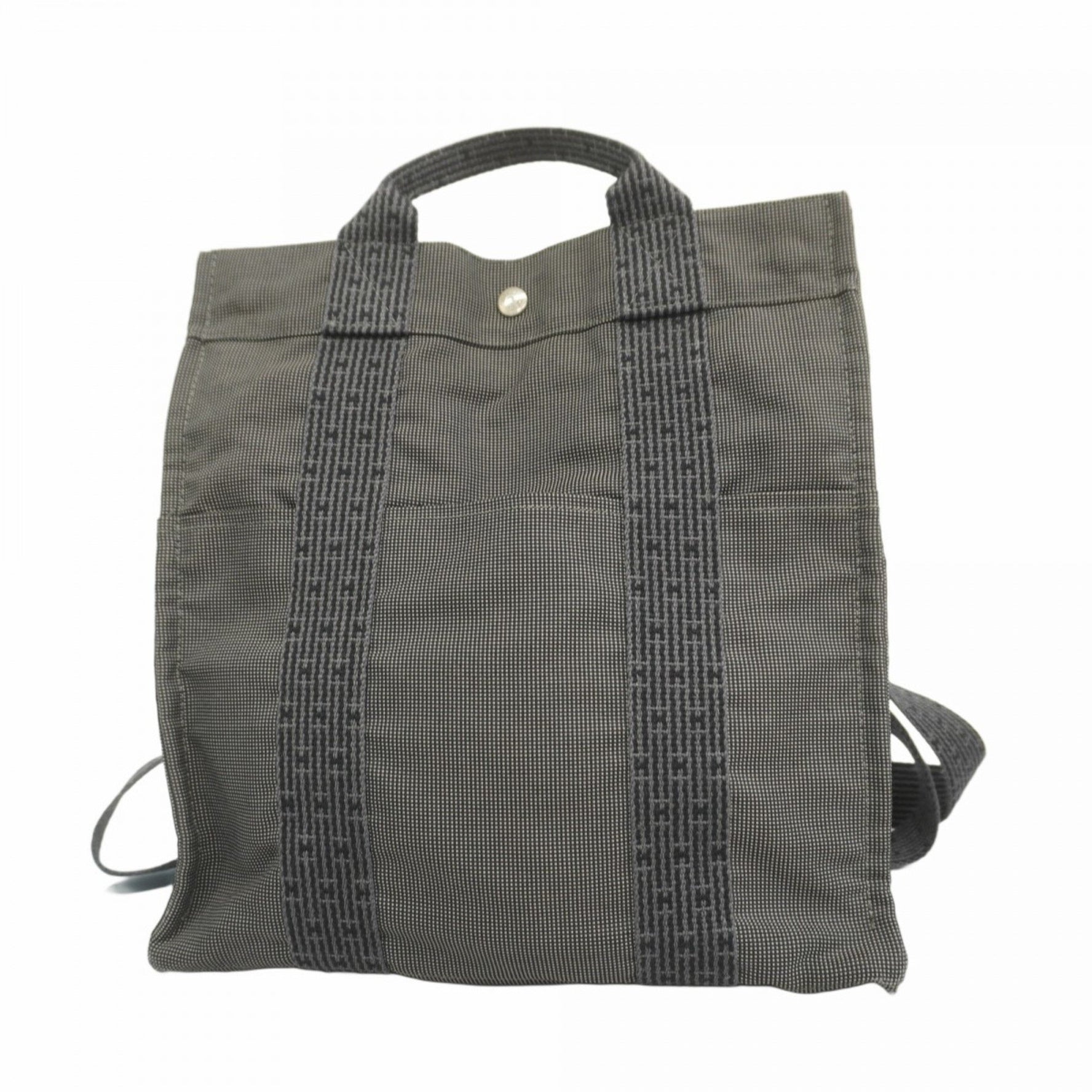 Hermes Hermès Airline Ad PM Backpack/Daypack in Gray Canvas for Women
