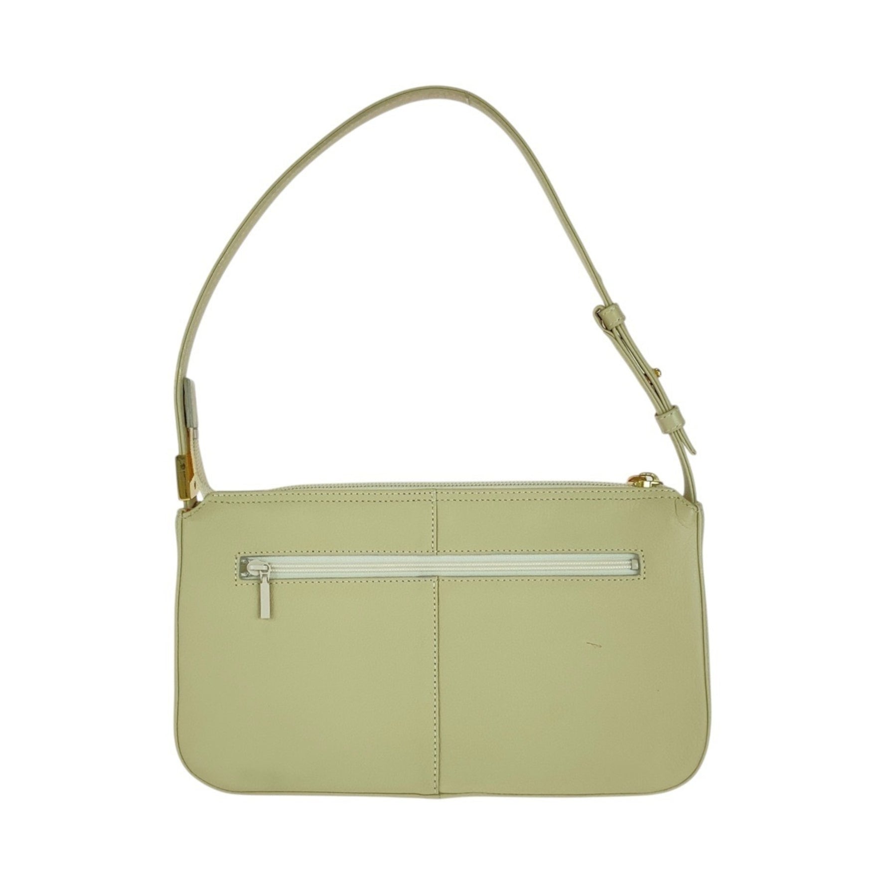 BURBERRY Medium check pattern off-white cream gold hardware leather handbag shoulder bag for women