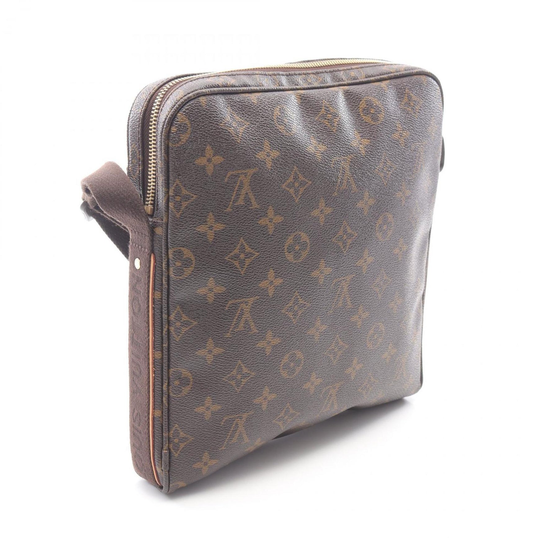 Louis Vuitton Trotter Bobur Shoulder Bag, Coated Canvas and Leather, Monogram, Men's