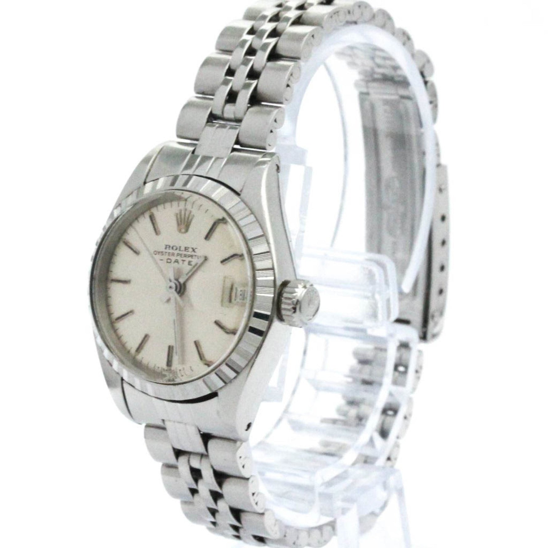 Vintage ROLEX Oyster Perpetual Date 6924 Steel Steel Ladies Watch BF580927