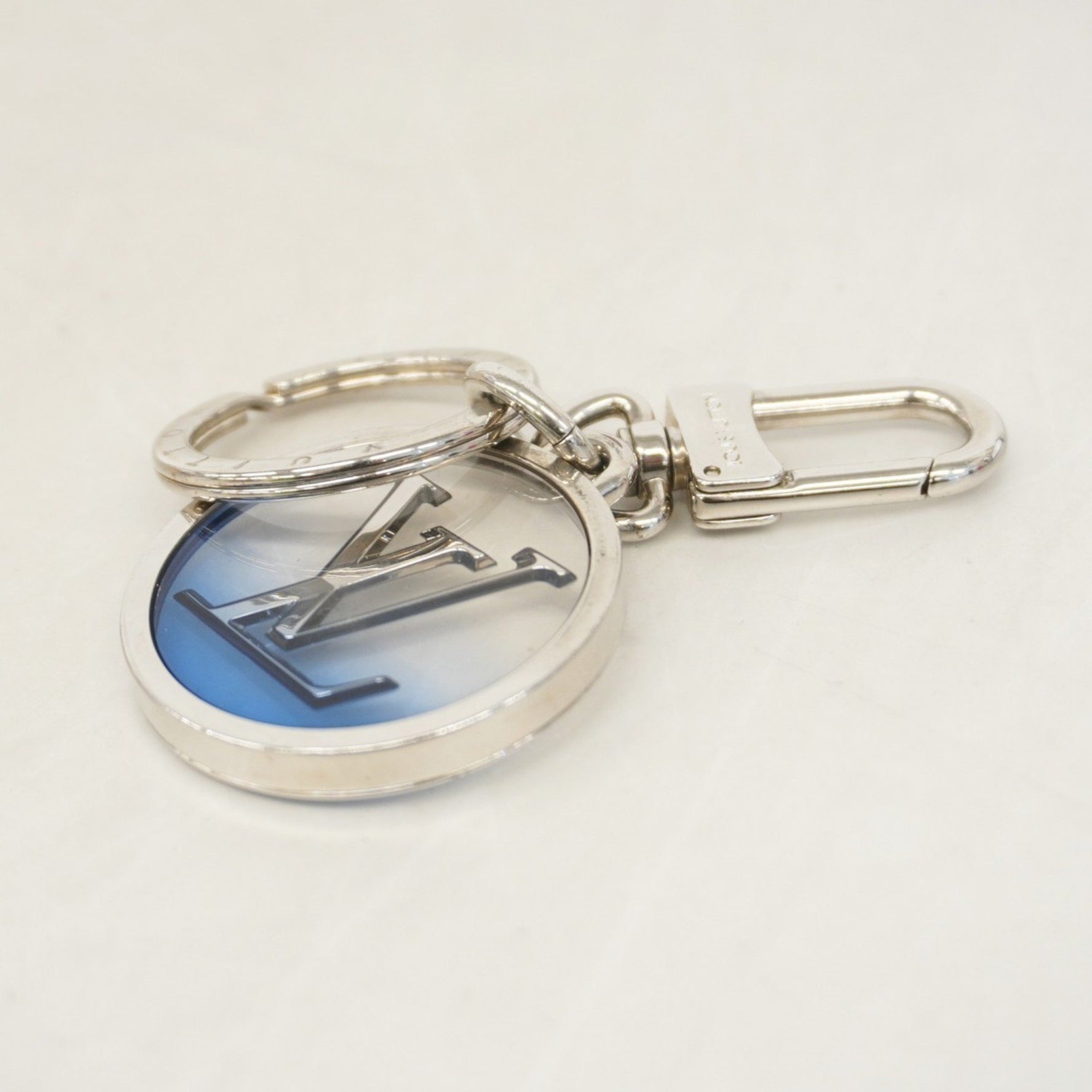 Louis Vuitton Porte-Claire Inclusion Keychain M69852 Blue Silver Men's P1181860