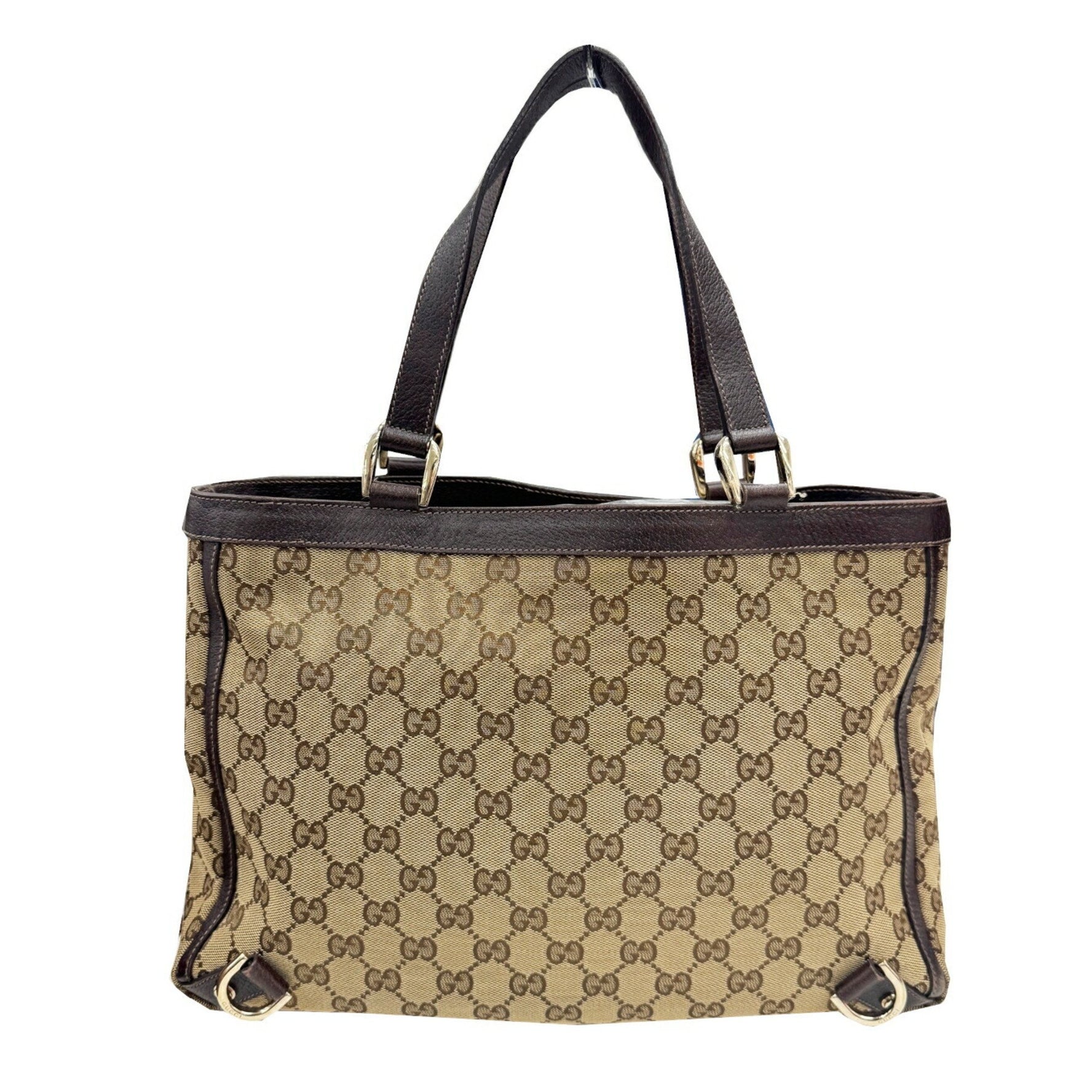 GUCCI Abbey Tote Bag Handbag GG Canvas