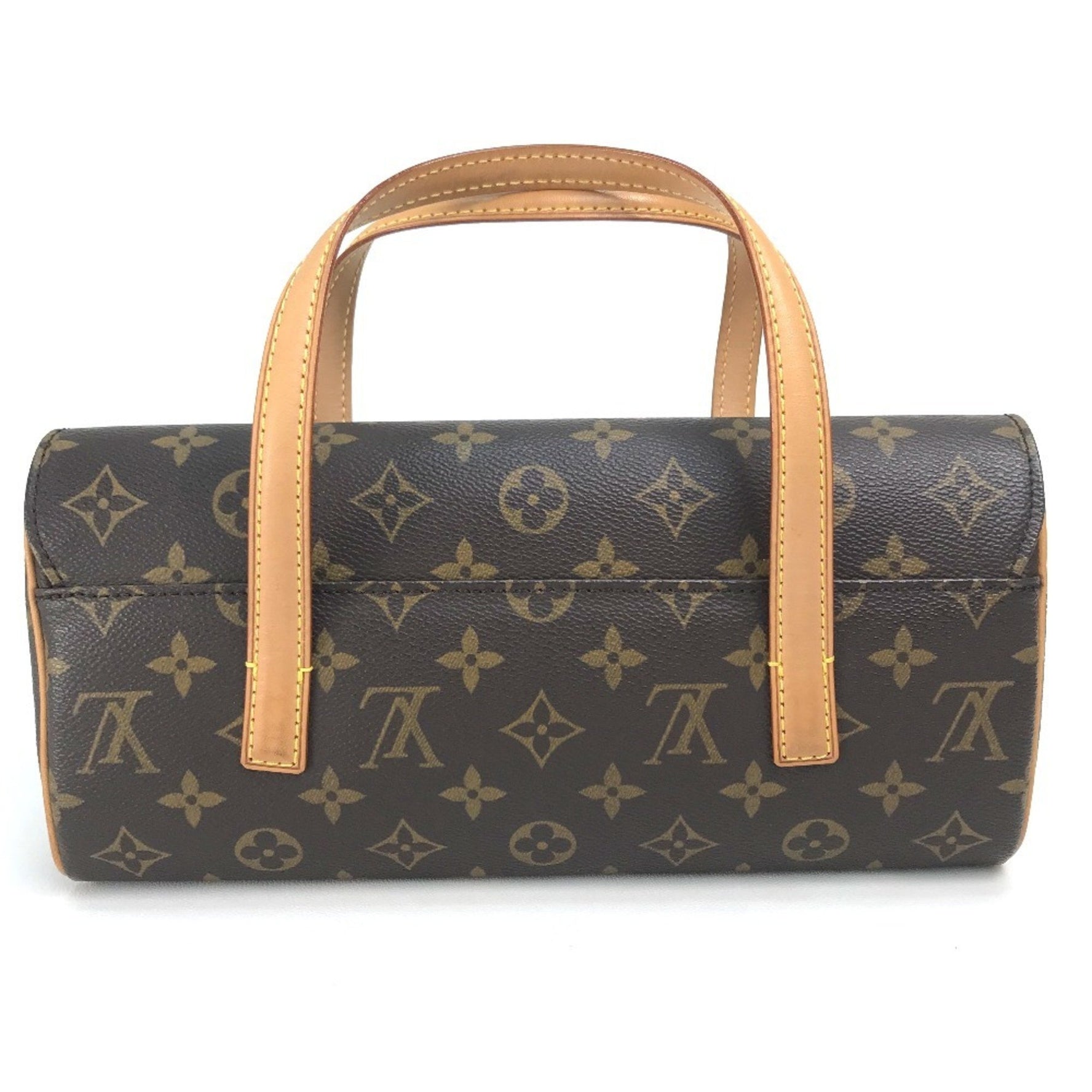 LOUIS VUITTON M51902 Monogram Sonatine Horizontal Handbag in Canvas, Women's, Brown/Red