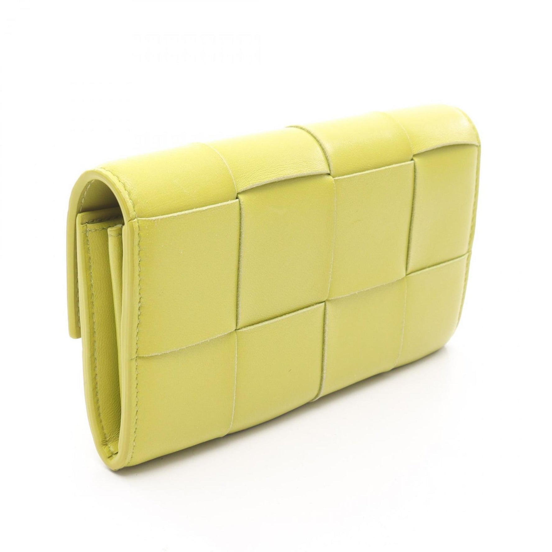 Bottega Veneta Maxi Intrecciato Bi-fold Long Wallet, Leather