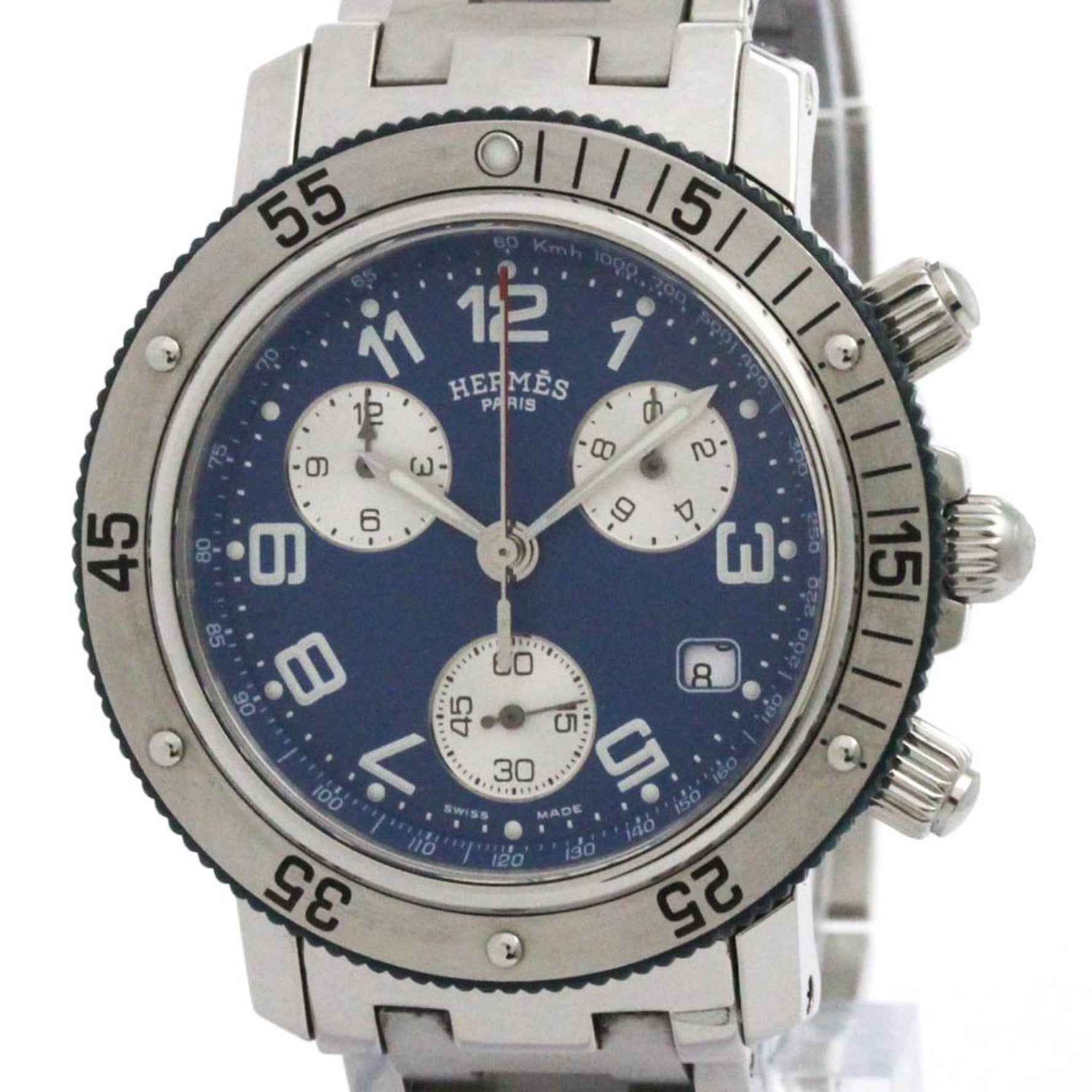 HERMES Clipper Diver Chronograph Quartz Mens Watch CL2.917
