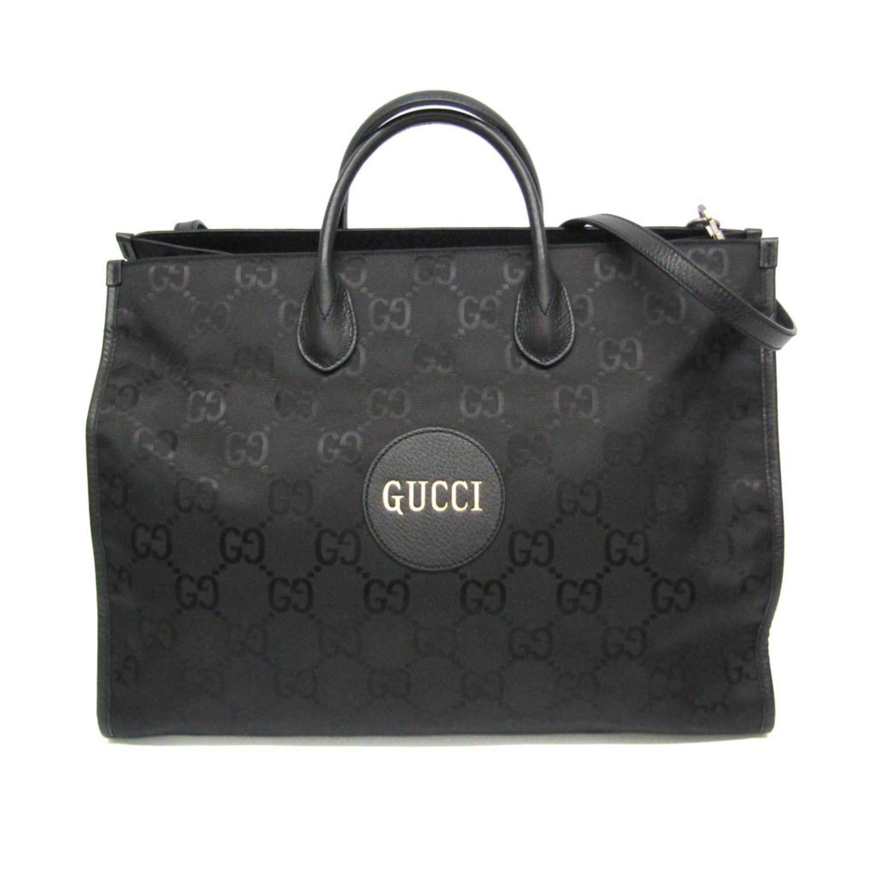 Gucci Off The Grid GG Women,Men Nylon Canvas,Leather Handbag,Shoulder Bag Black
