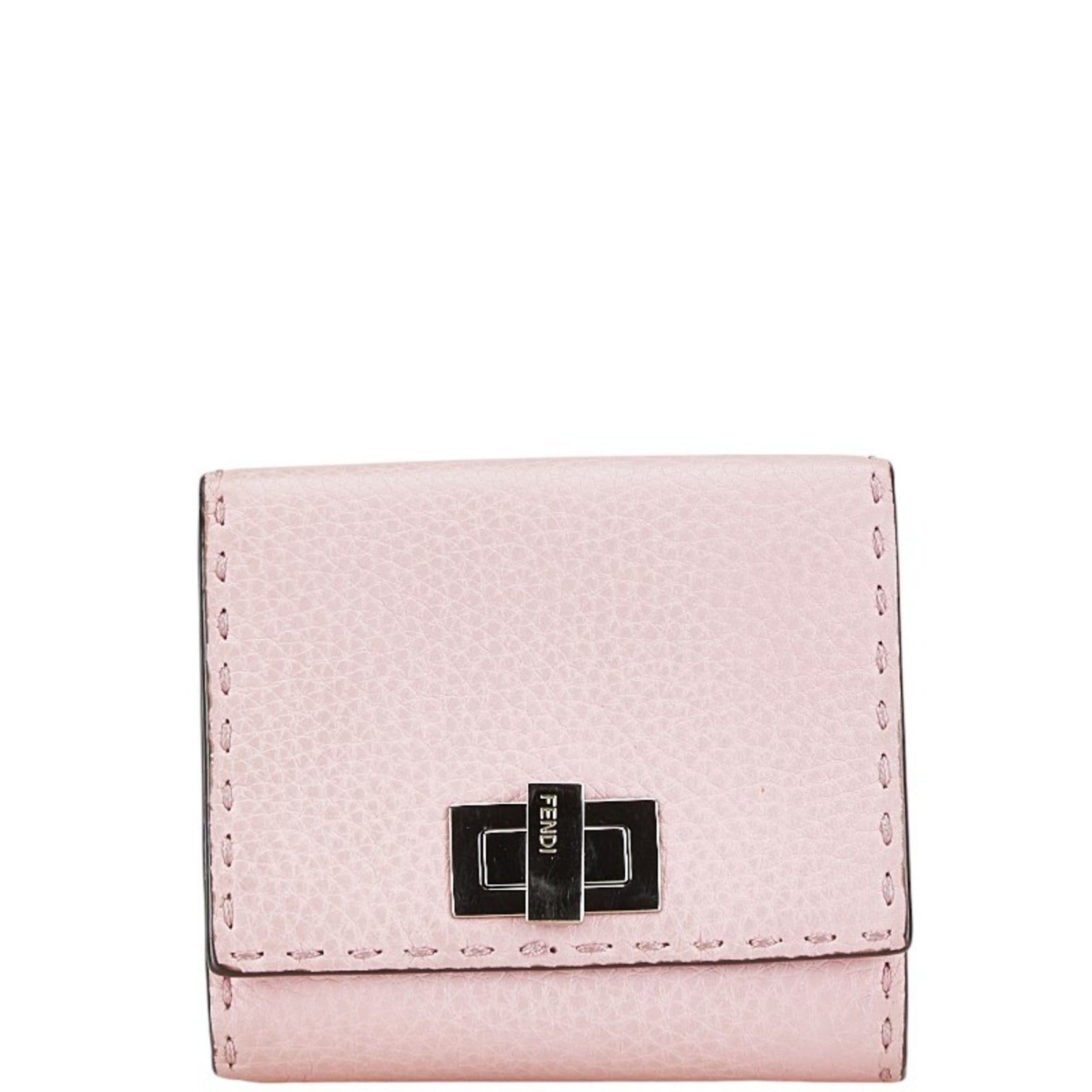 FENDI Selleria Peekaboo Bi-fold Wallet Leather