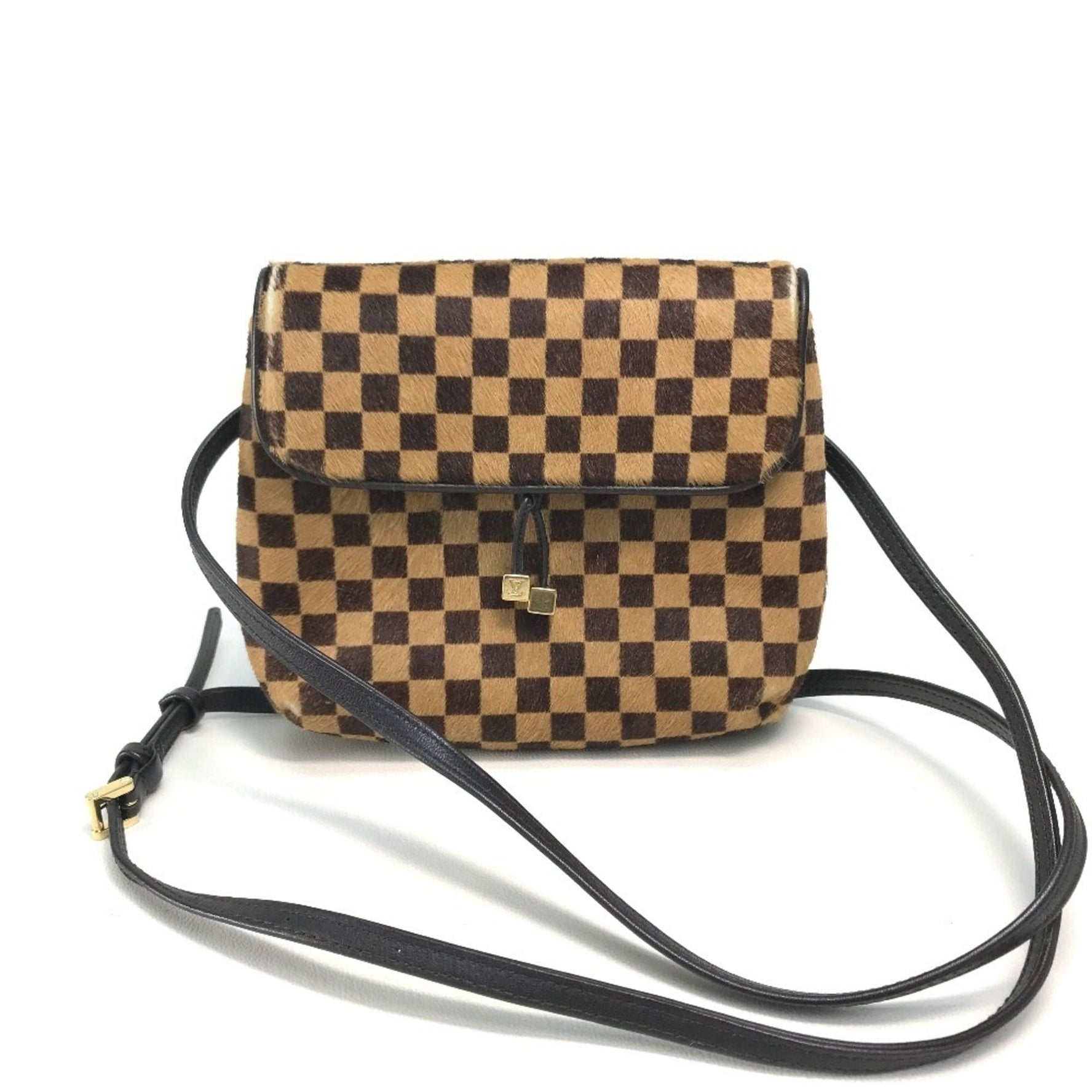 Louis Vuitton Damier Sauvage Gazelle Pochette Shoulder Bag in Harako Leather