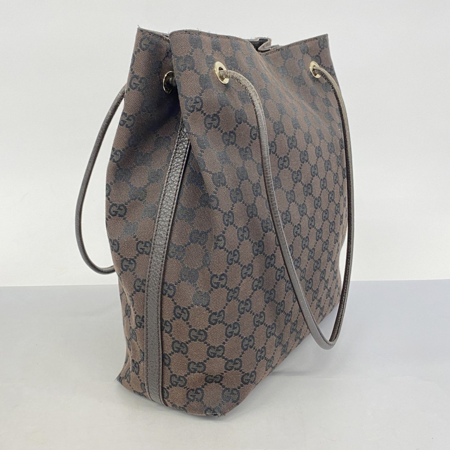 Gucci GG Canvas Tote Bag Brown Women's